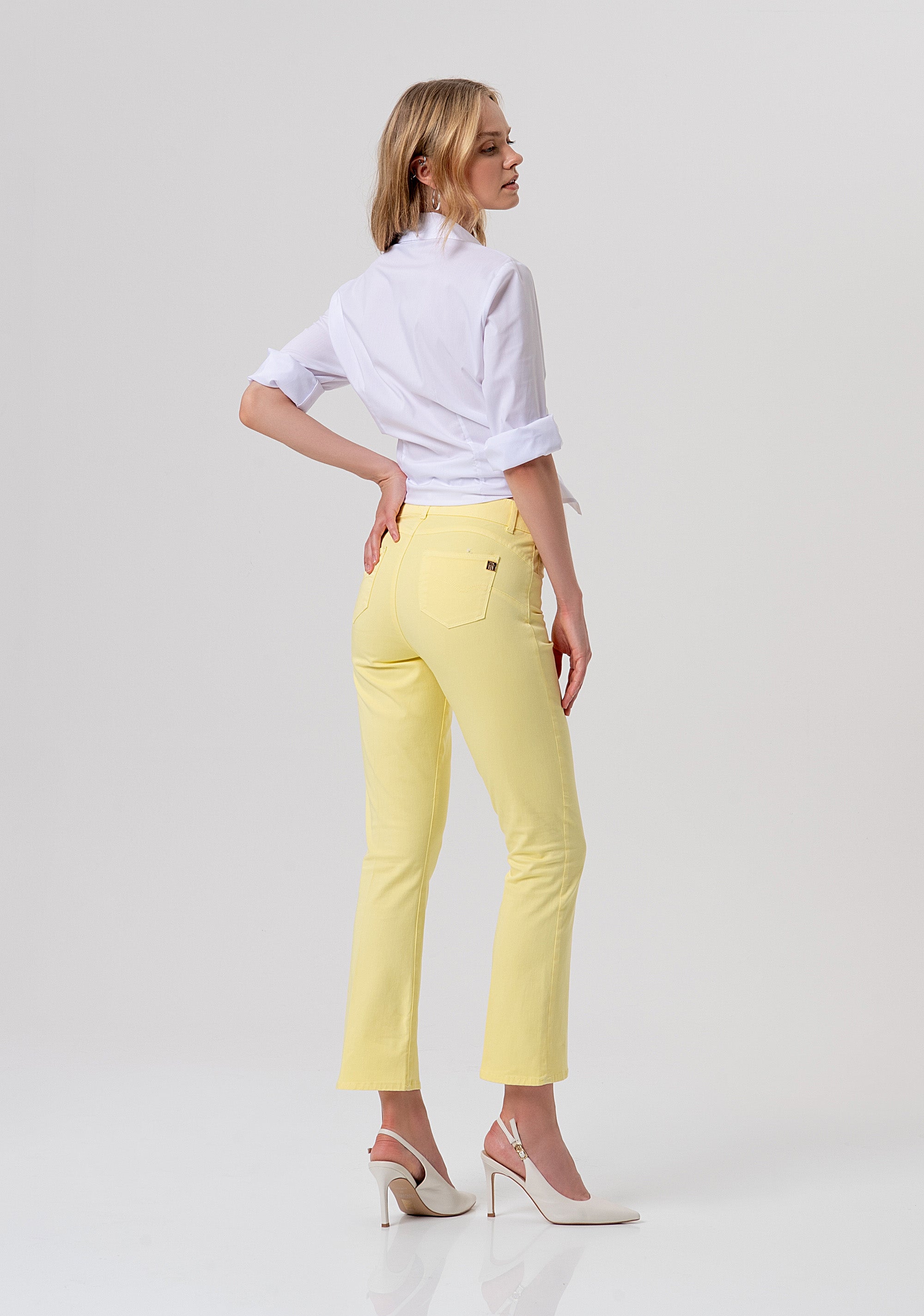 Pant cropped with push-up effect made in gabardine Fracomina FY26SV8030W61501-184-3