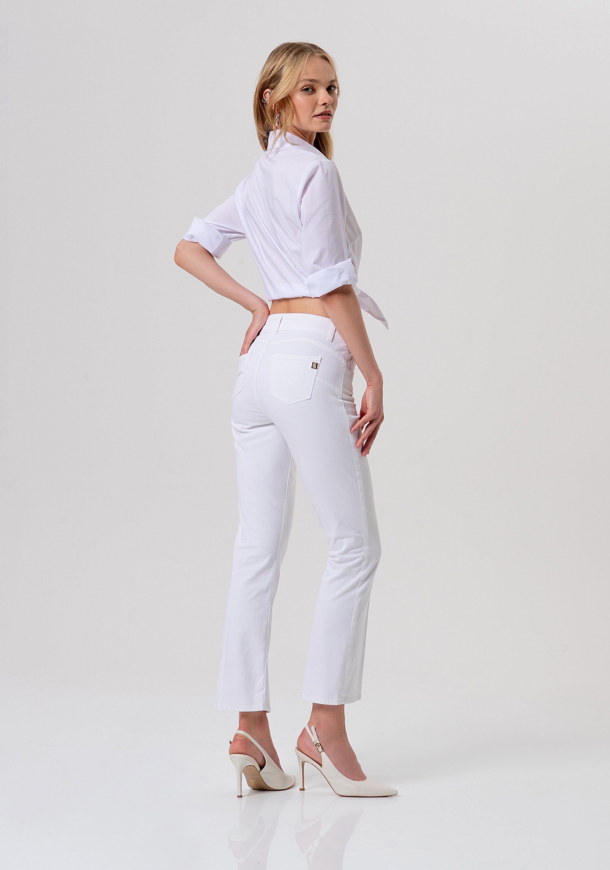 Pant cropped with push-up effect made in gabardine Fracomina FY26SV8030W61501-278-3