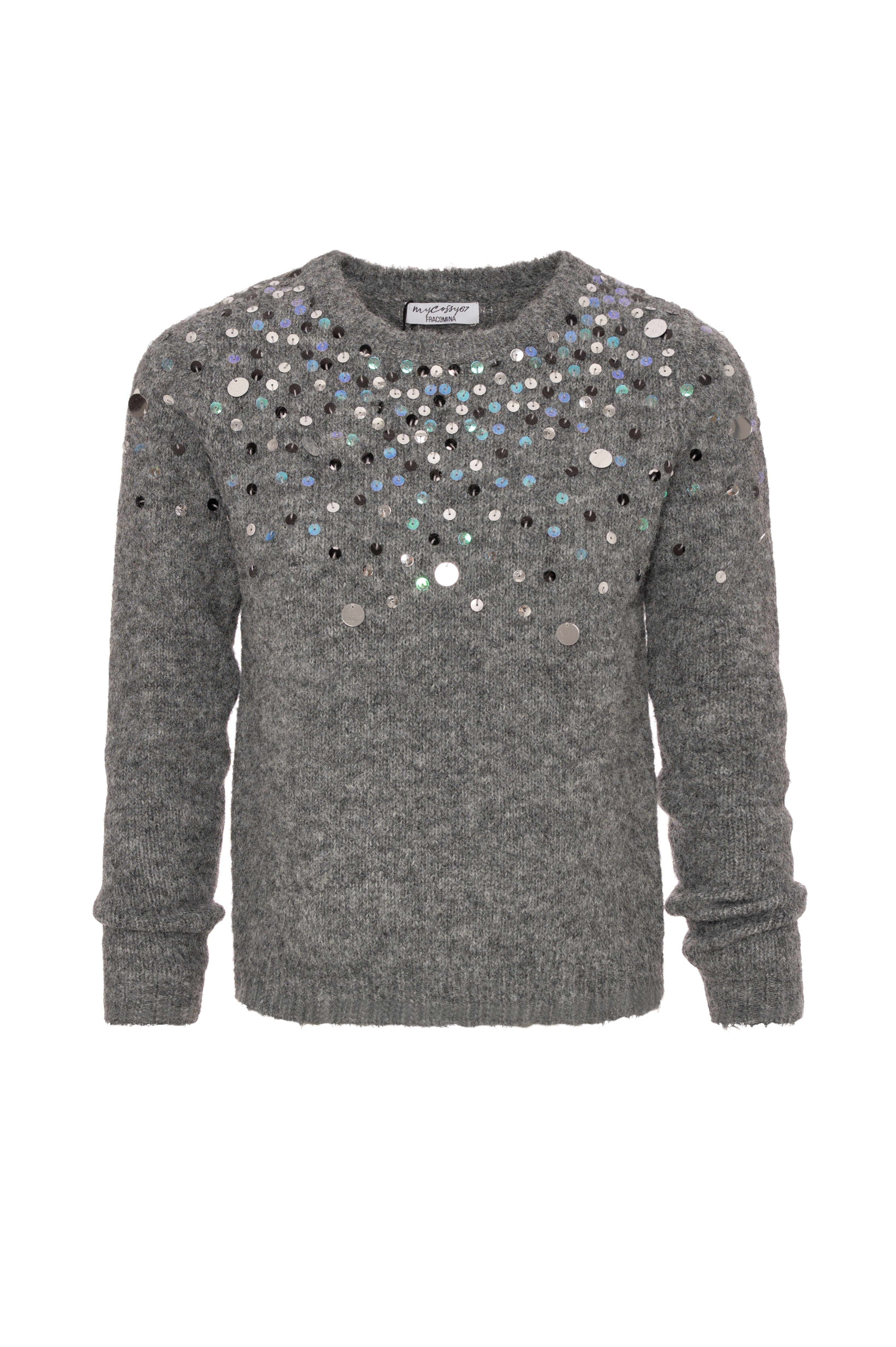 Knitwear cropped with shiny applications Fracomina FY26WT7060K563R9-KE9-1