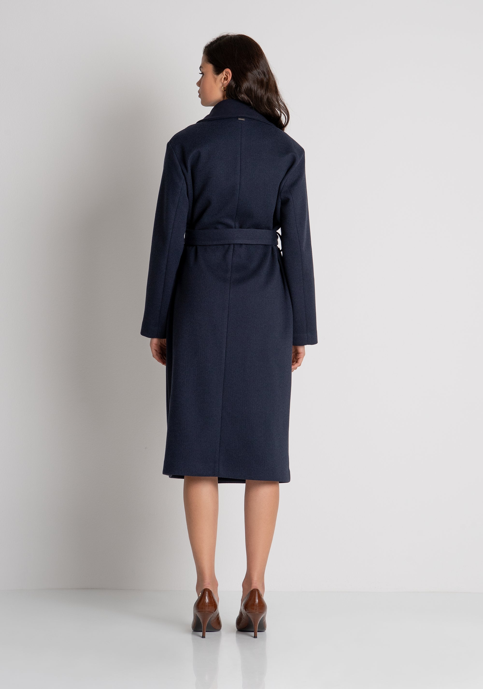 Long coat regular fit made in cloth Fracomina FZ26WC1001W86401-078-4