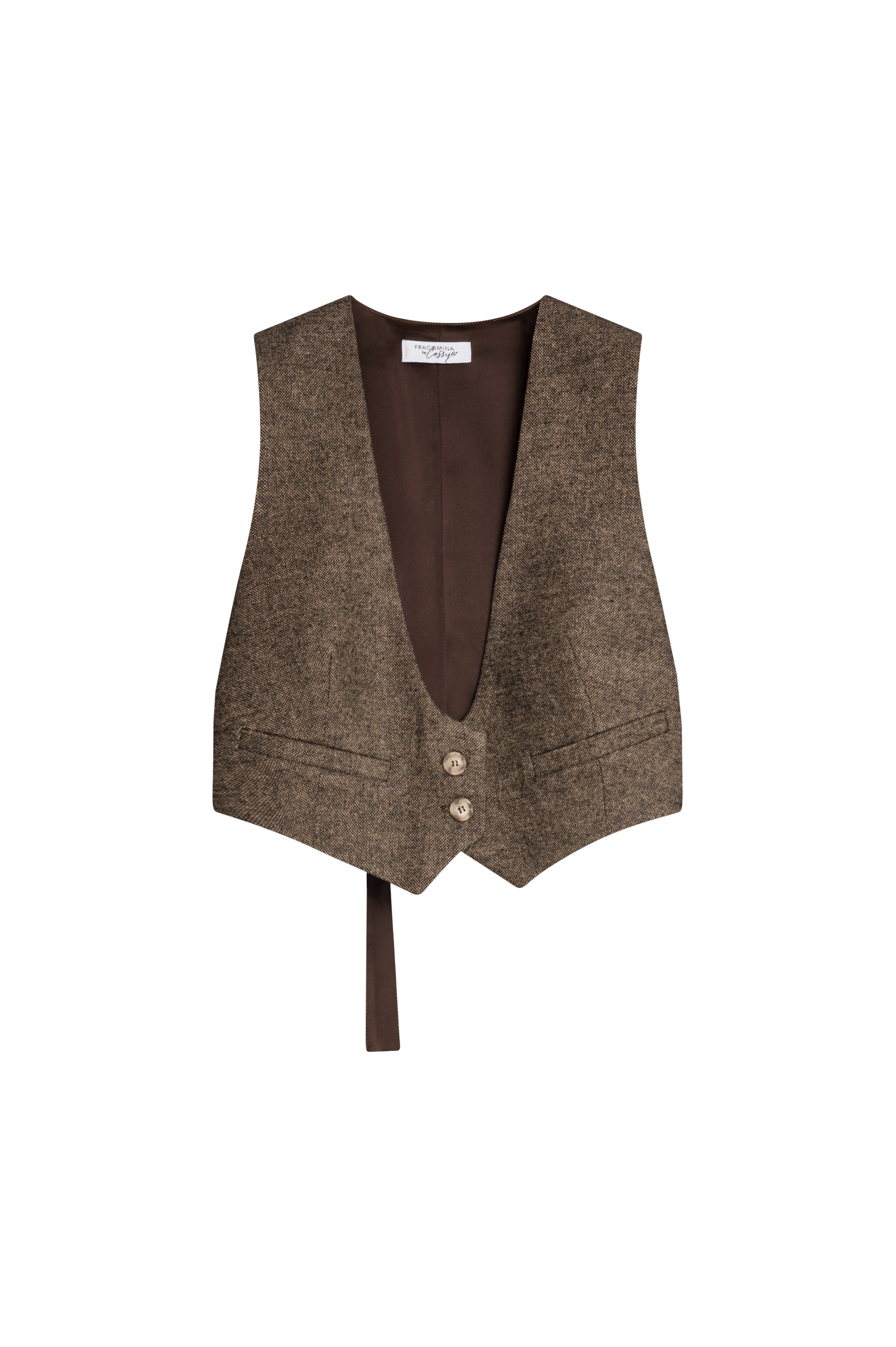 Gilet slim fit single breasted with wool Fracomina FZ26WJ5002W73601-K06-1