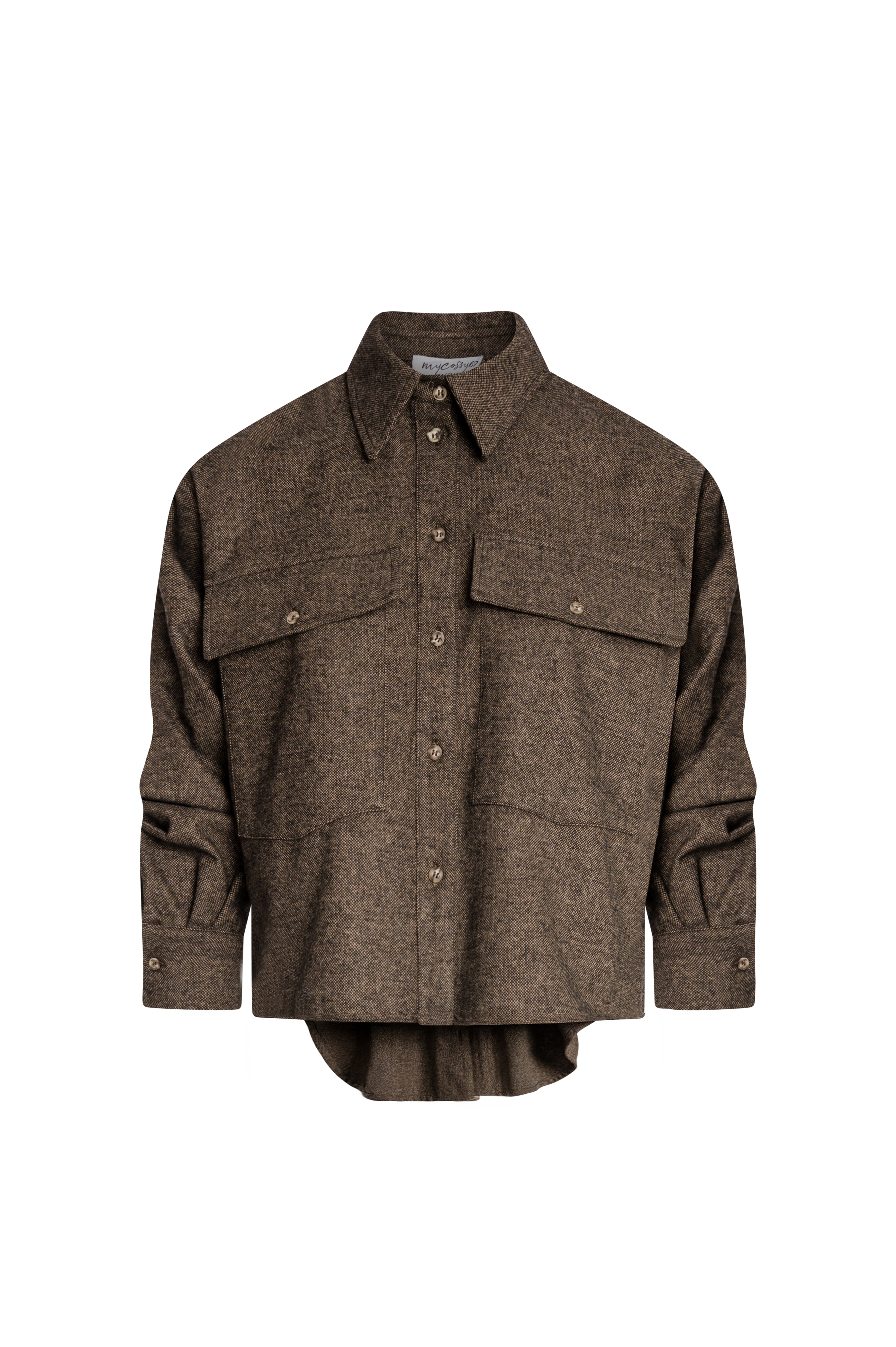 Shirt over fit made in tweed with wool Fracomina FZ26WT6004W73601-K06-1