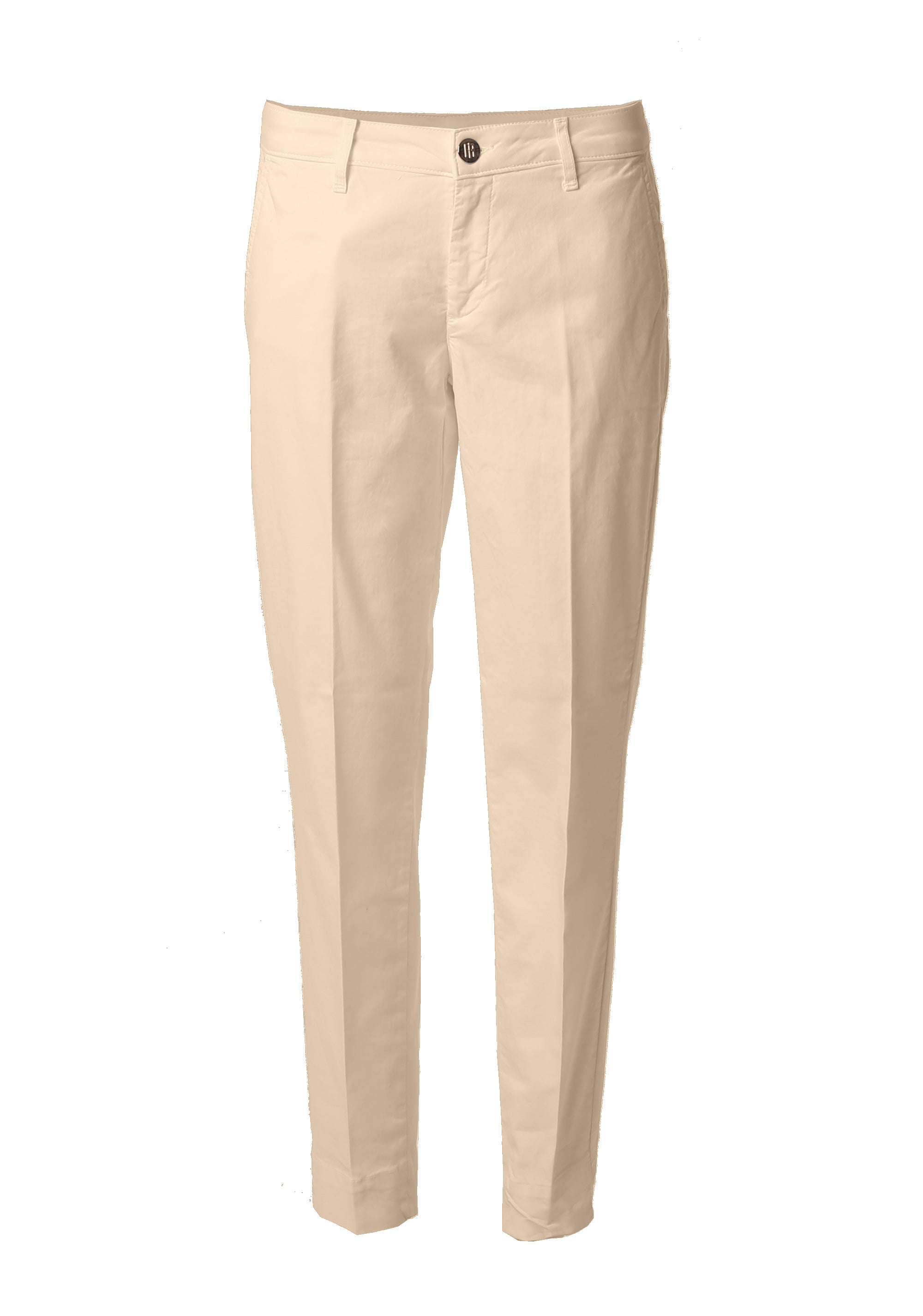 High-Waisted Straight-Leg Trousers with Gold Details Fracomina Fi26SV4002W40101_beige