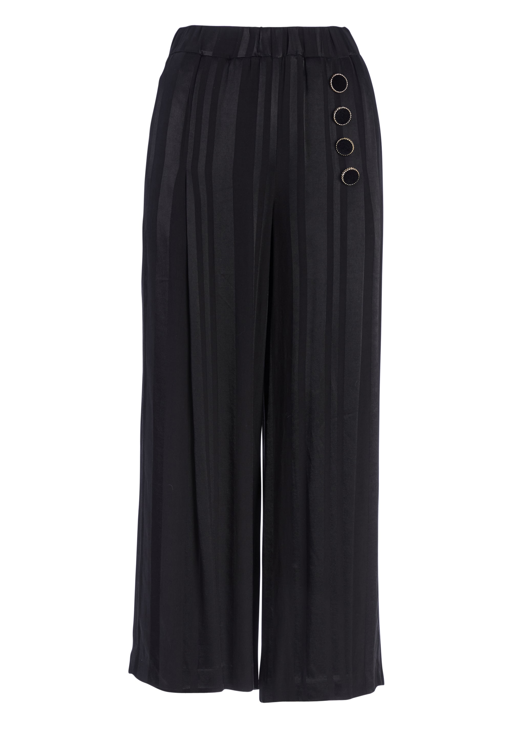 Culotte pants wide fit made with shiny fabric-FRACOMINA