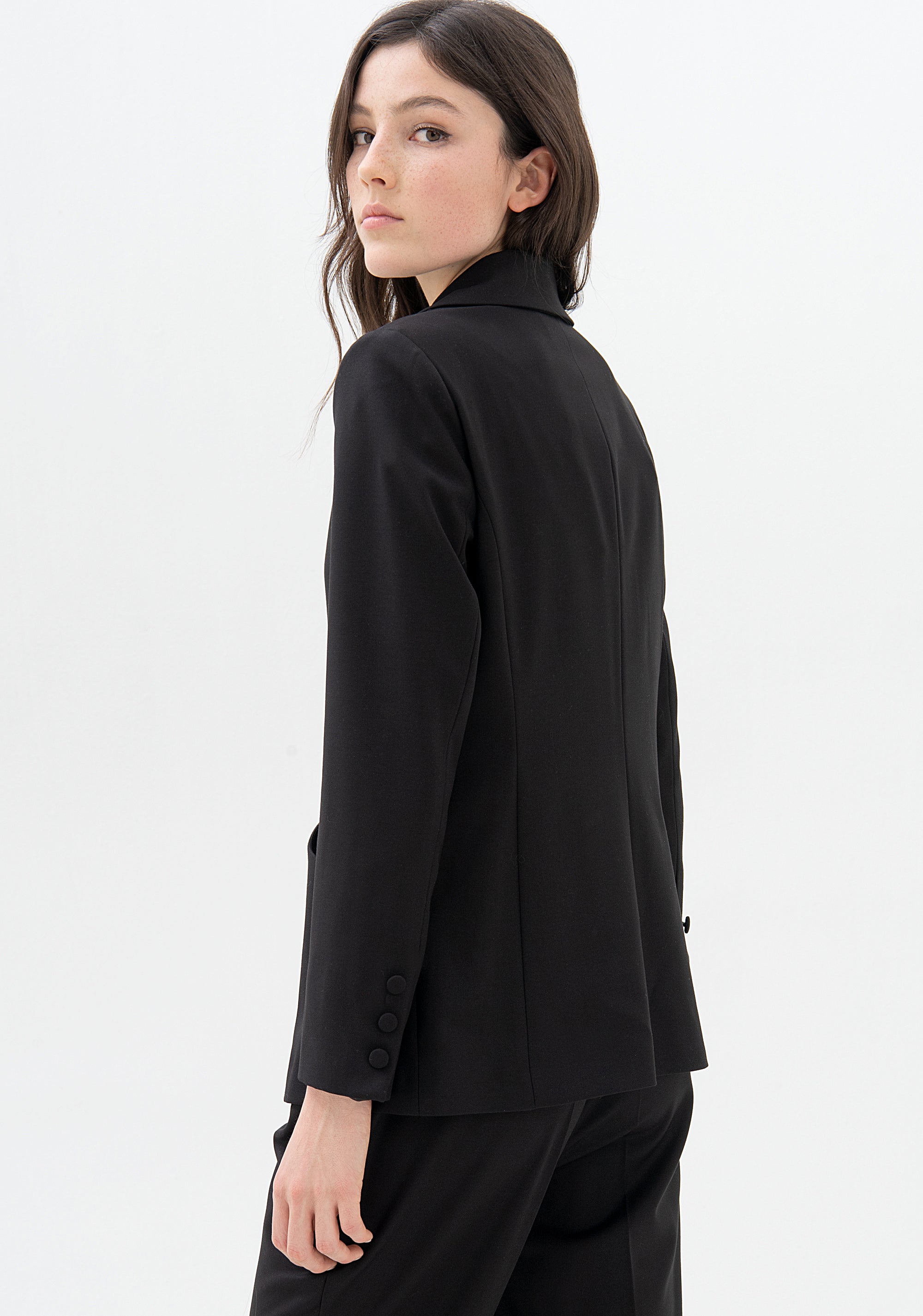 Blazer regular fit, double breasted, made in technical fabric Fracomina F321WJ2001W50001-053_03