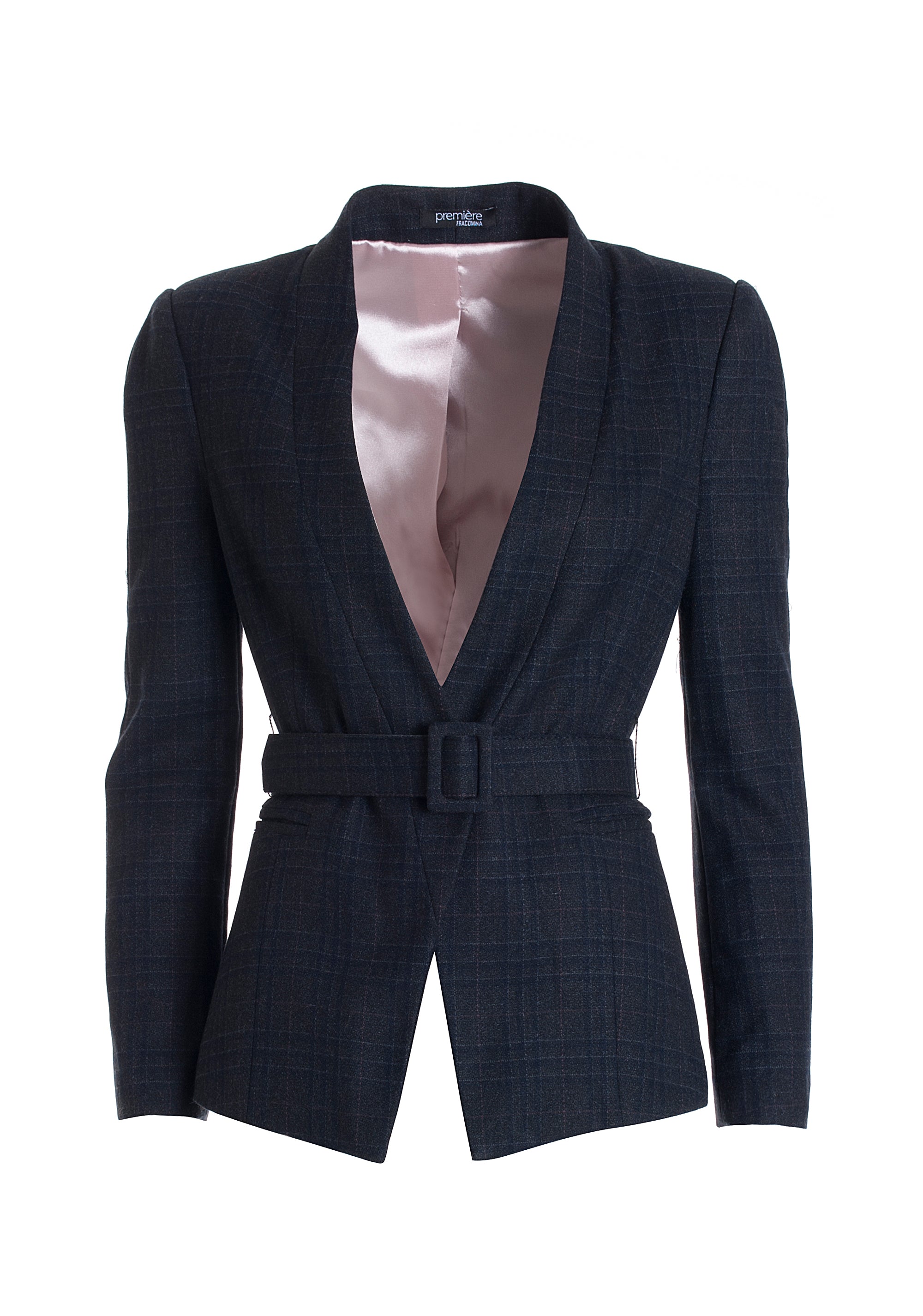 Blazer regular fit made in Price of Wales fabric Fracomina F321WJ2008W45901-053_06