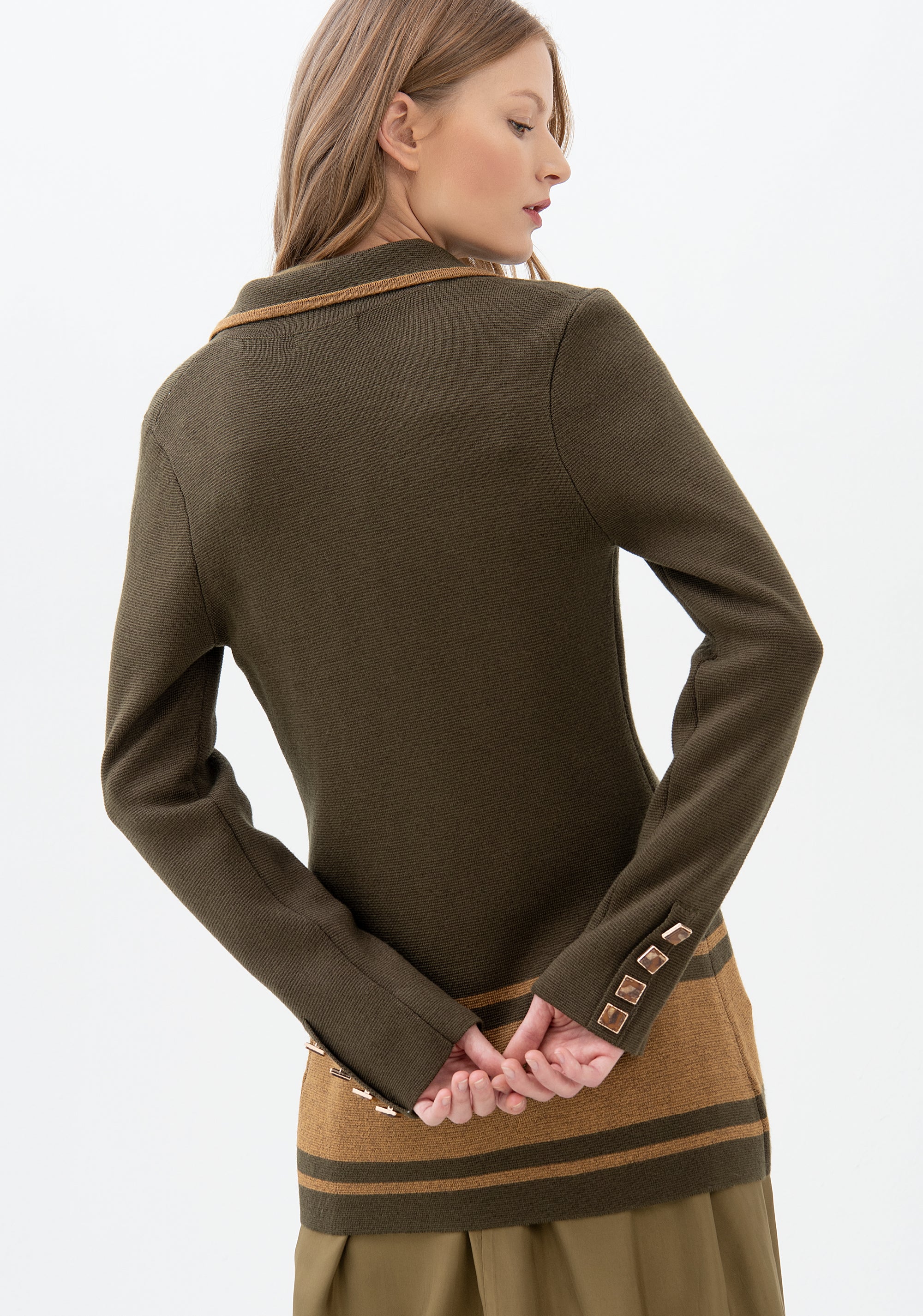 Knitted blazer regular fit double breasted Fracomina F321WJ3001K45701-206_05