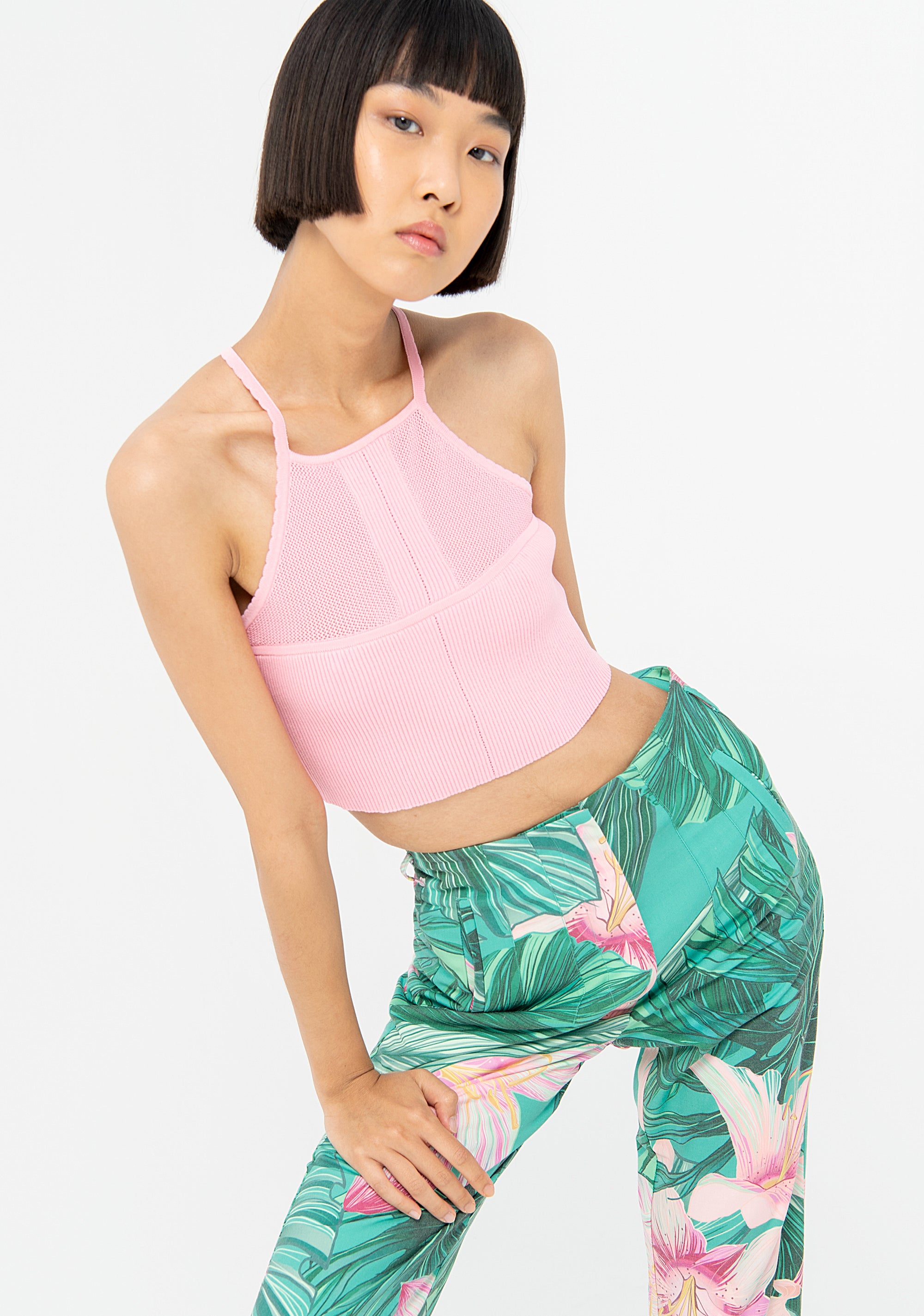 Knitted cropped top with ribs Fracomina F322ST4004K41701-226_3