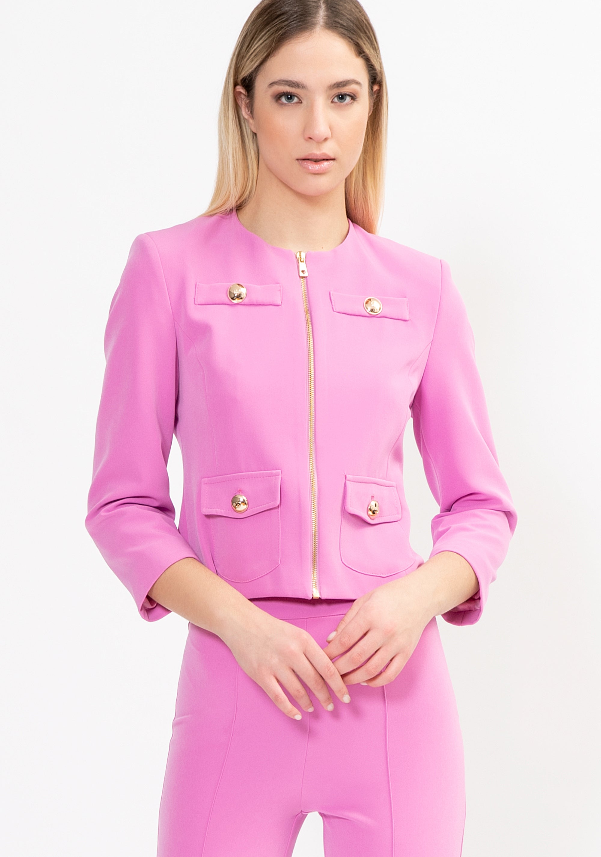 Jacket regular fit made in technical fabric Fracomina FI22SJ2001W42901-148_2