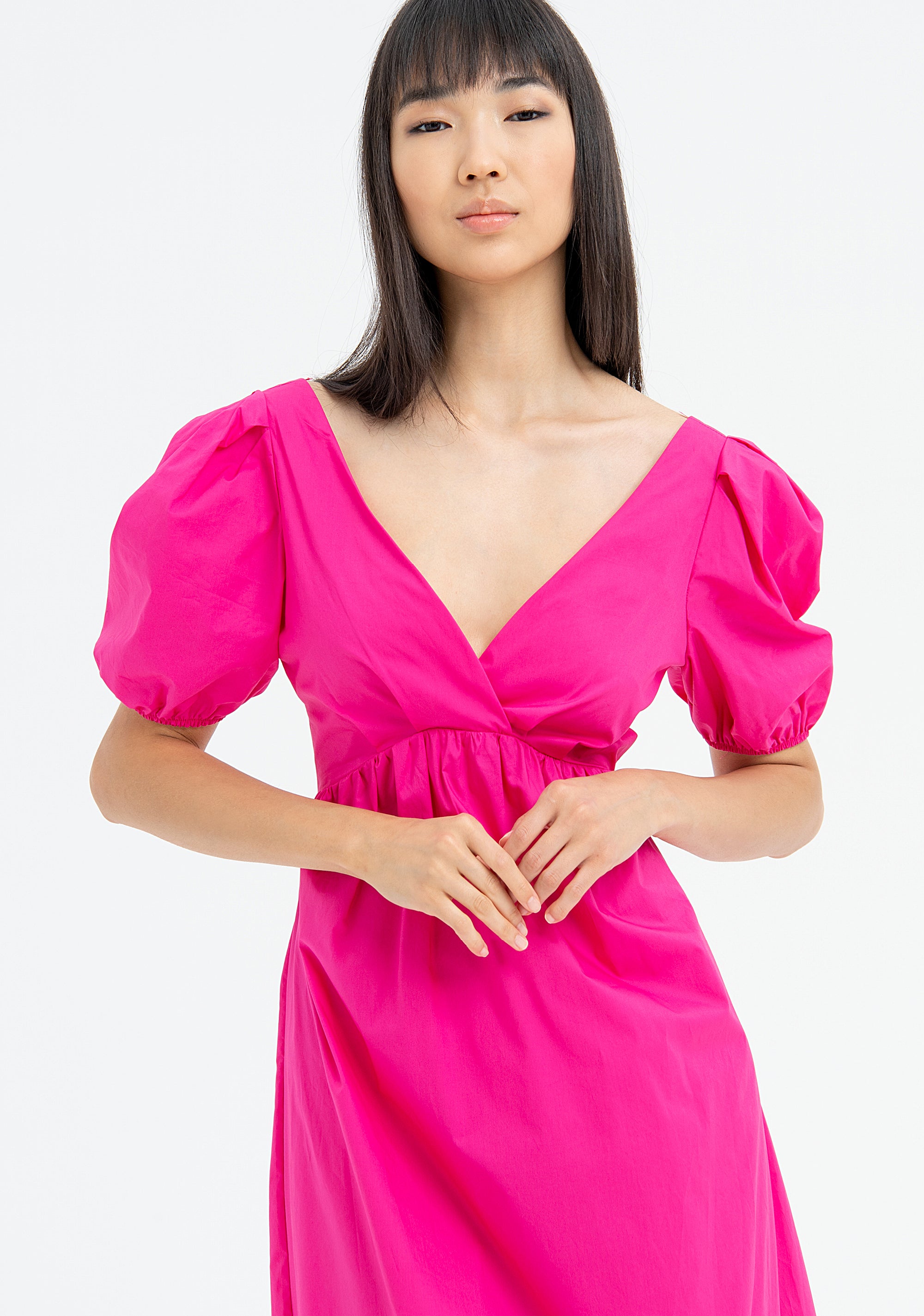 Dress regular fit middle length made in cotton popeline Fracomina FJ23SD3003W40001-226-3