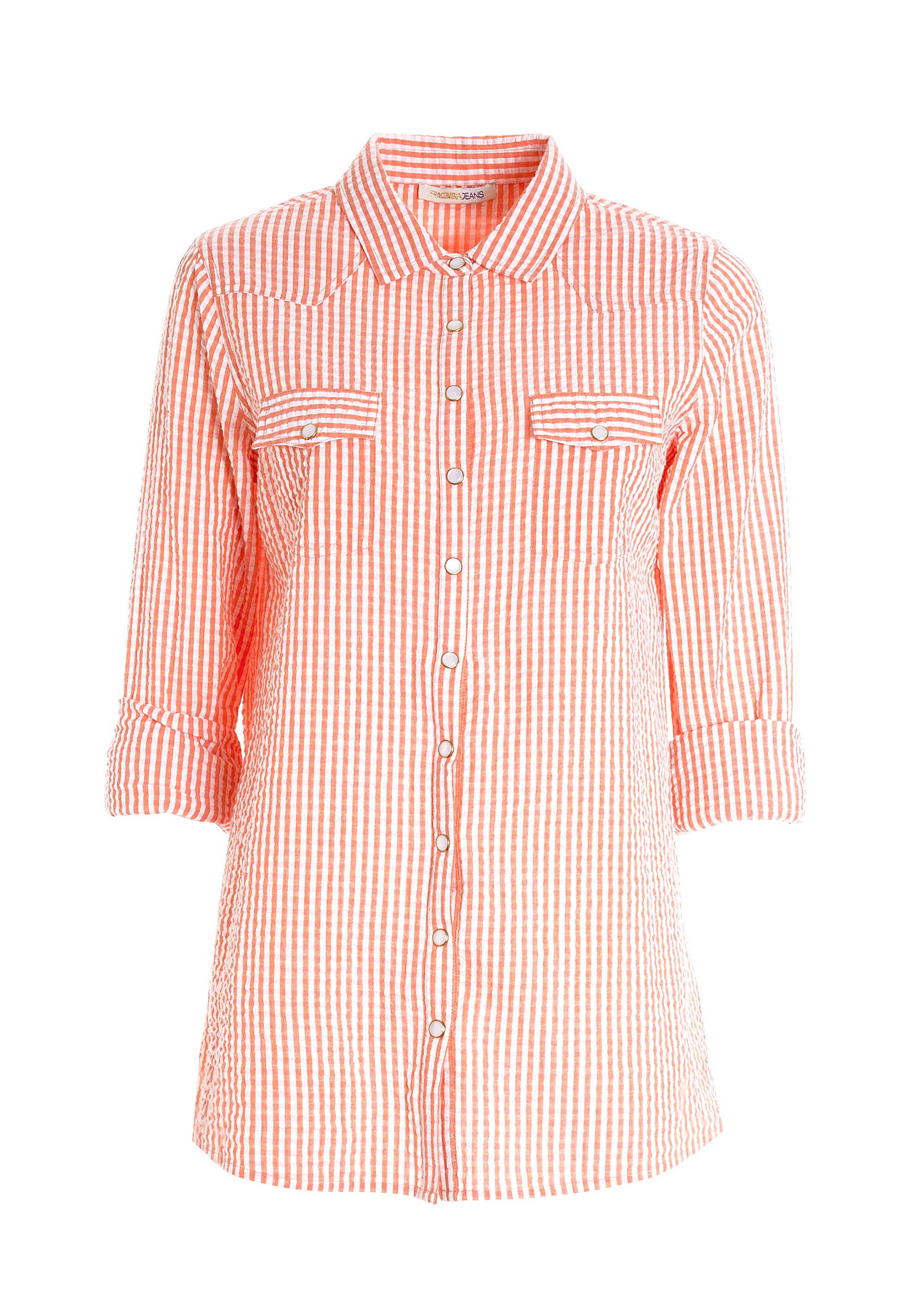 Shirt regular fit made in striped seersucker fabric Fracomina FP22ST1016W403P6-918_6