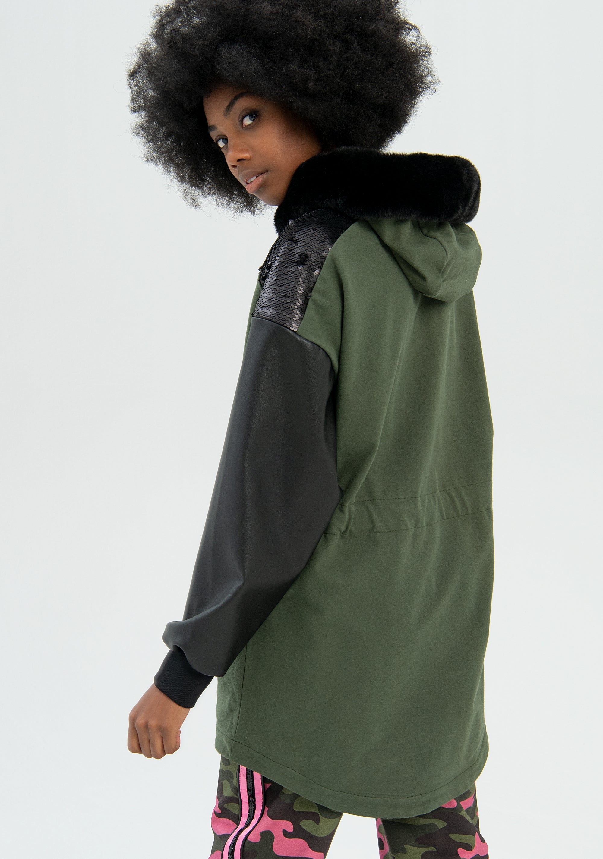 Sweater regular fit, parka style Fracomina FP22WT9012F43201-C46-4