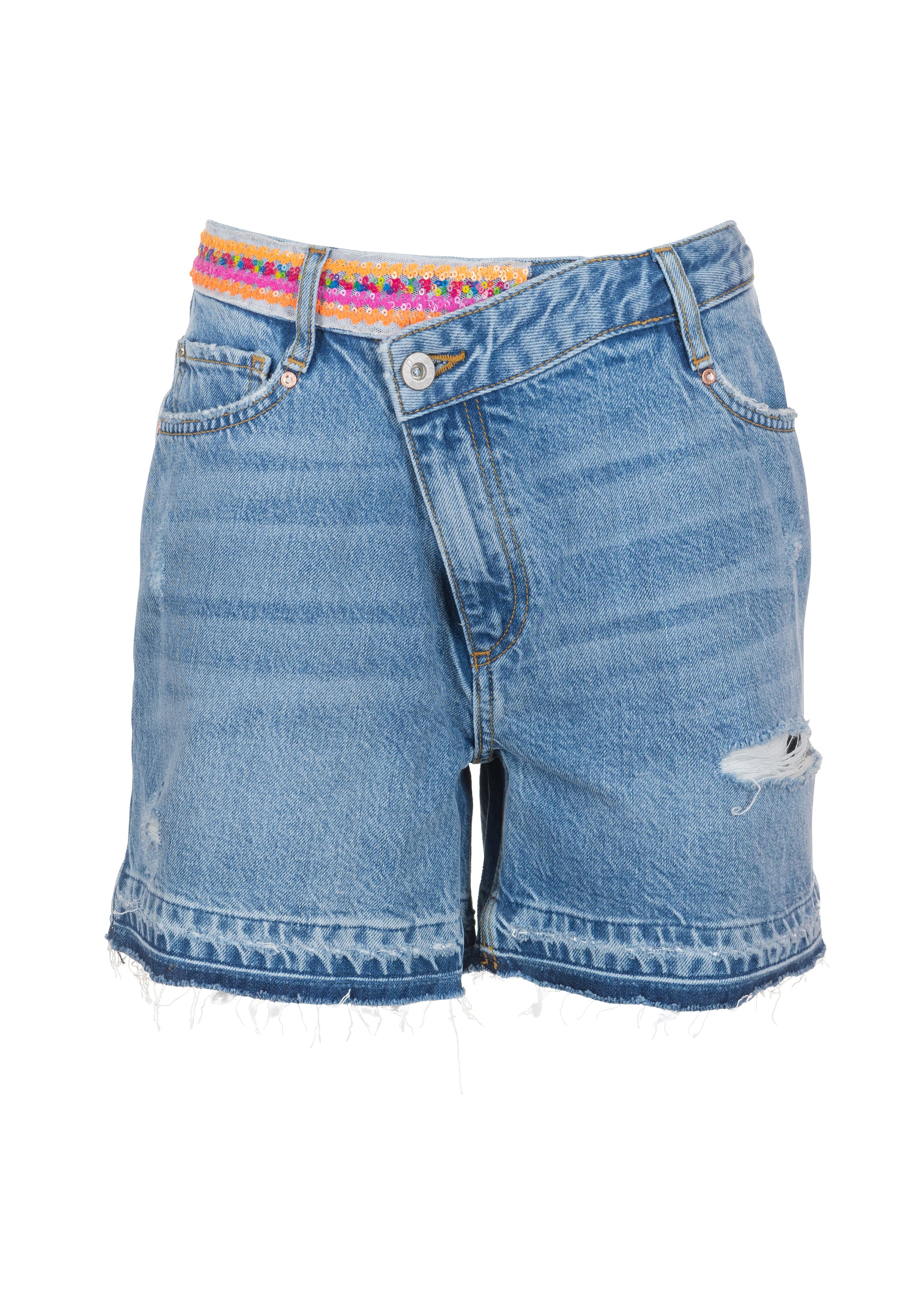 Bermuda regular fit made in denim with middle wash