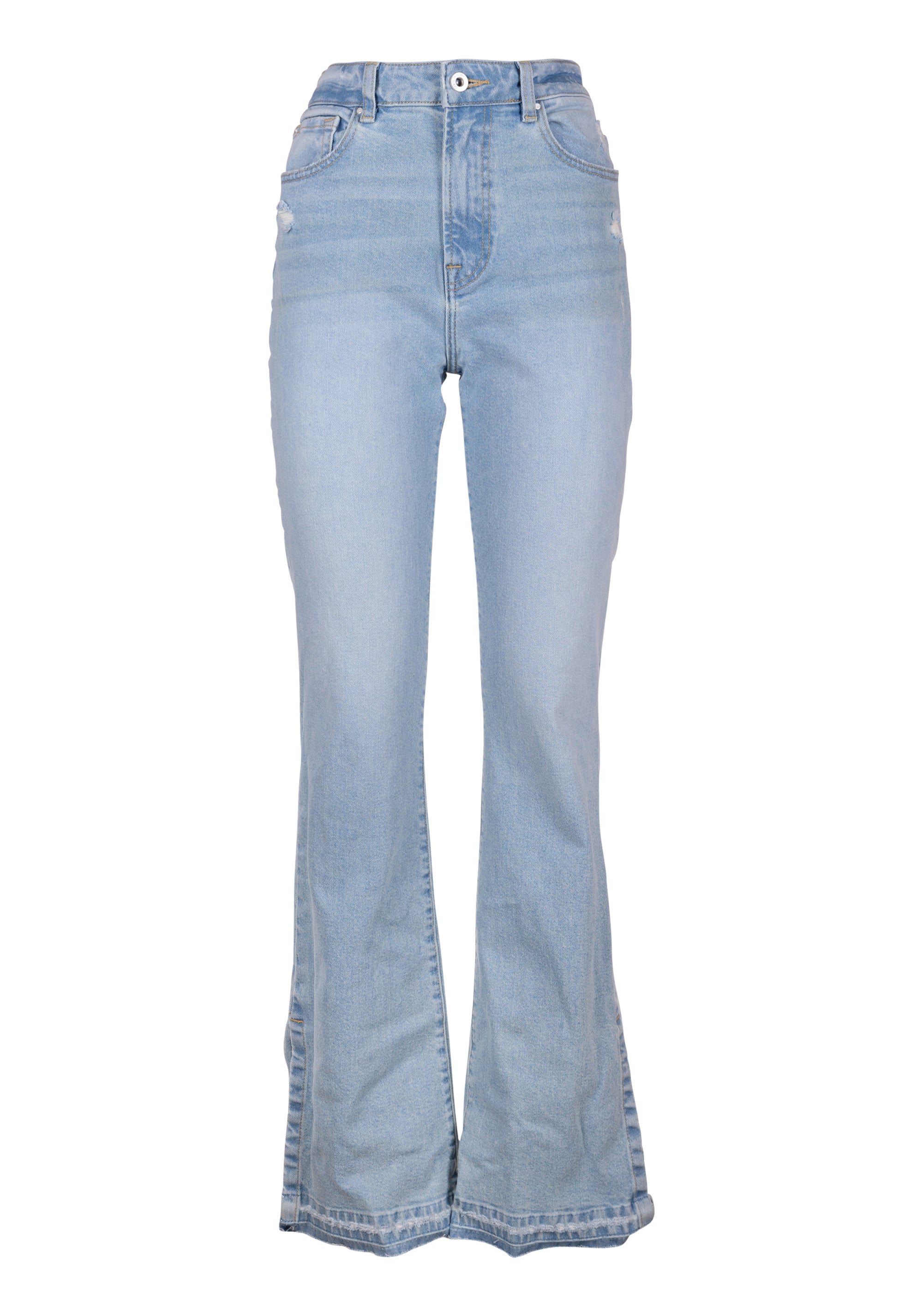 Jeans bootcut fit with push-up effect made in denim with bleached wash Fracomina FP23SV8020D40703-062-1