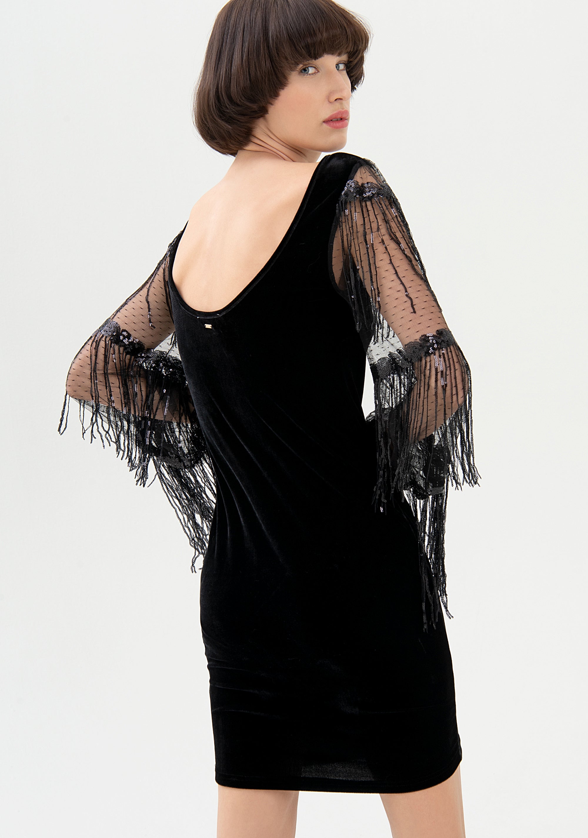 Sheat dress tight fit made in technical stretch fabric Fracomina FQ21WD1020J41601-053_04