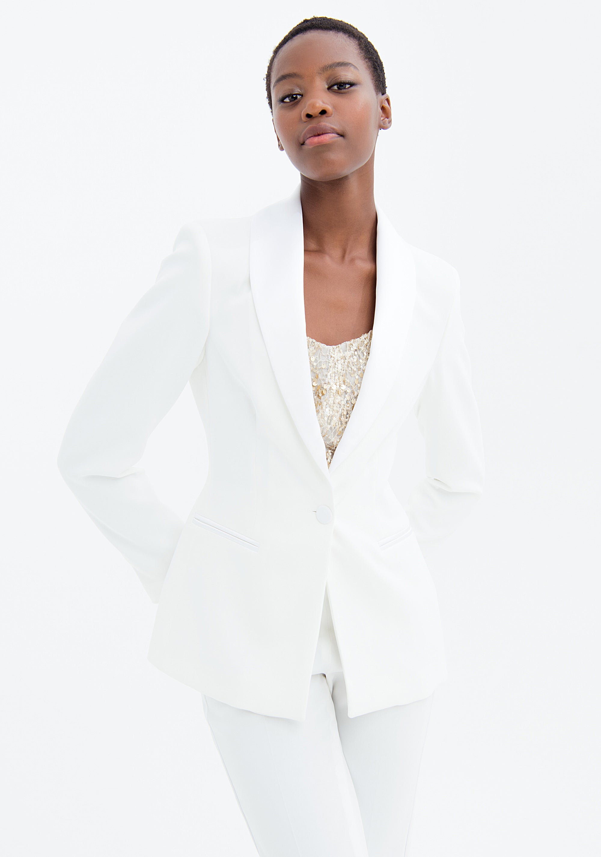 Blazer jacket regular fit single breasted made in technical fabric Fracomina FQ23SJ2007W42901-278