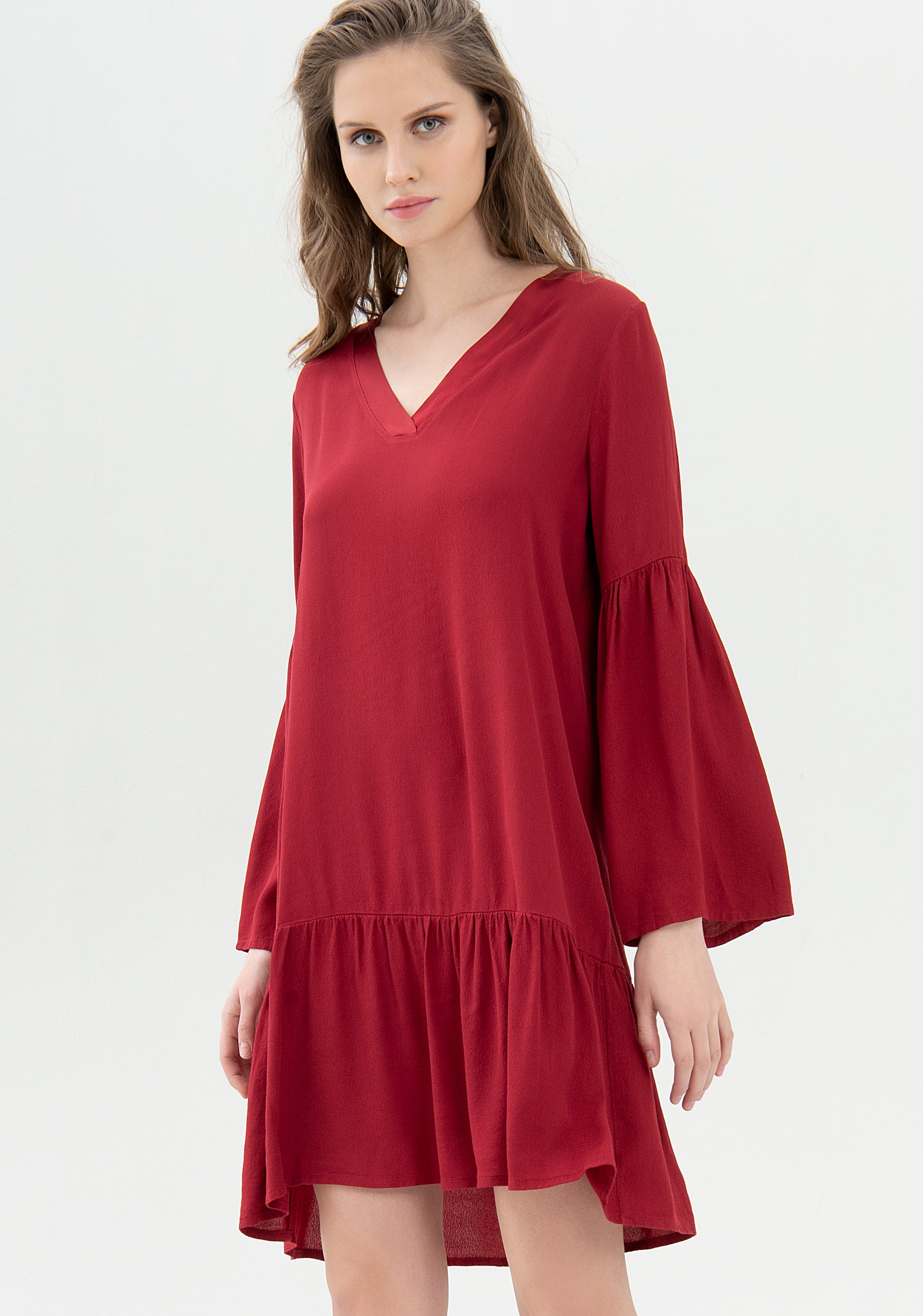 Mini dress A-shape made in viscose crepè Fracomina FR21WD1041W41801-377_02