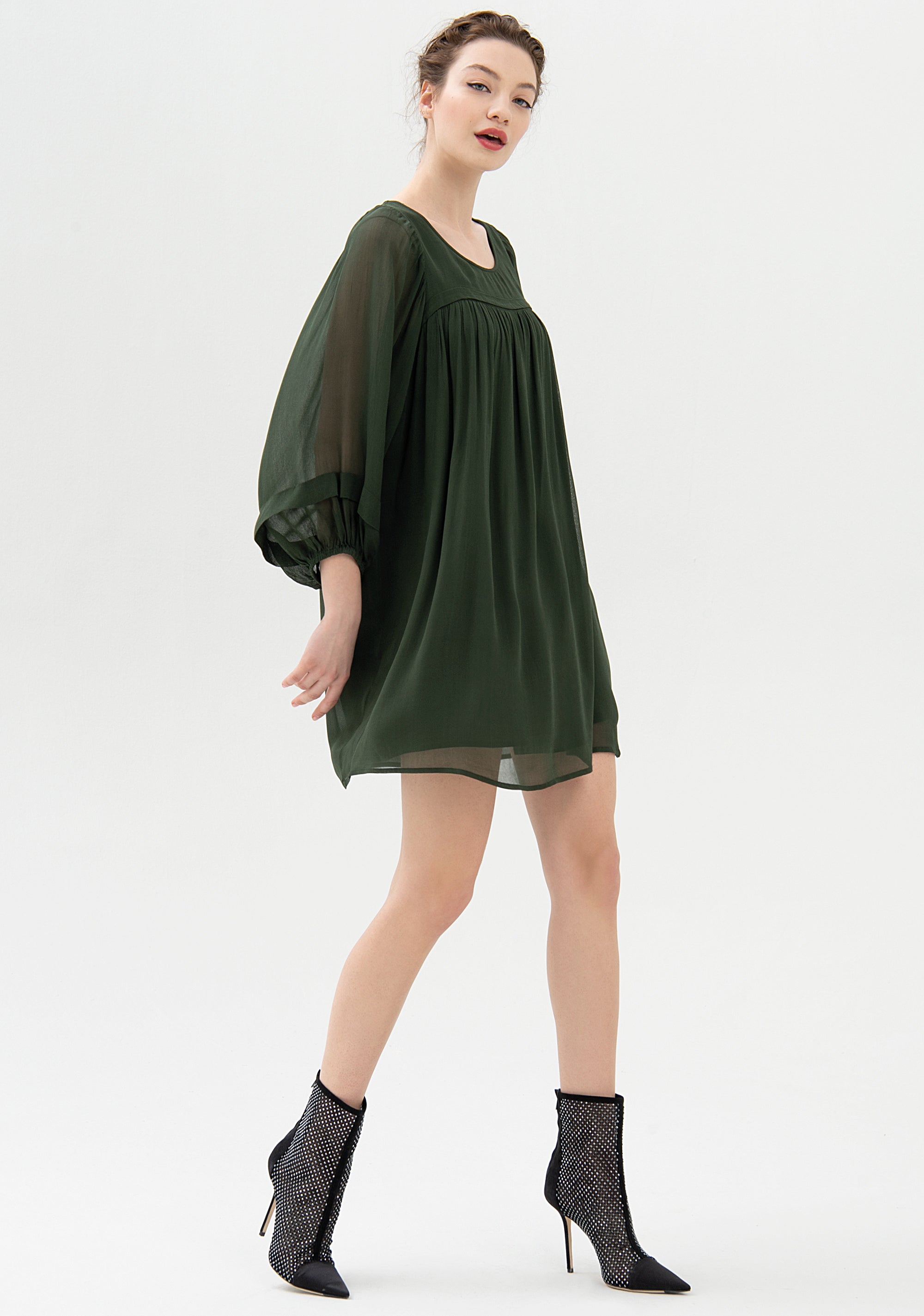 Mini dress A-shape made in viscose georgette Fracomina FR21WD1043W41801-971