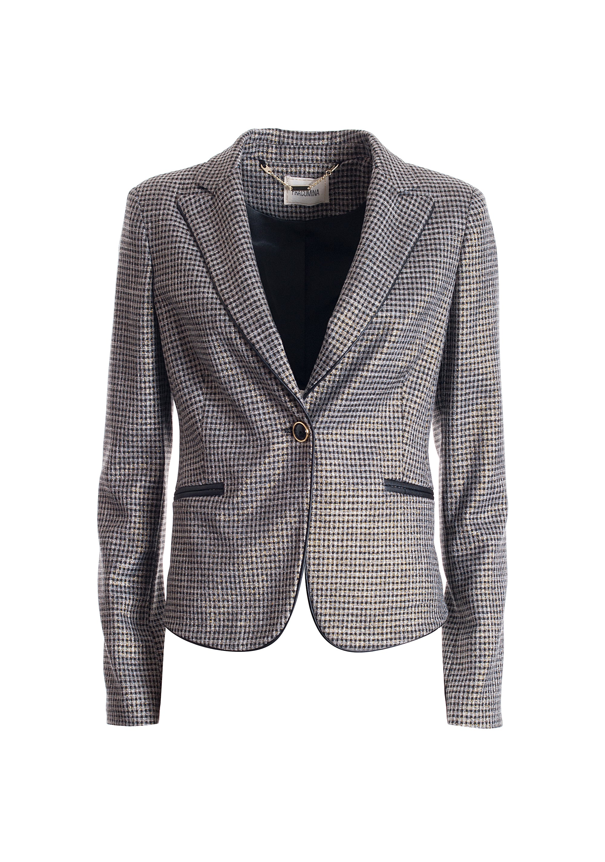 Blazer regular fit single breasted made in tweed with lurex Fracomina FR21WJ2009W45995-557_06