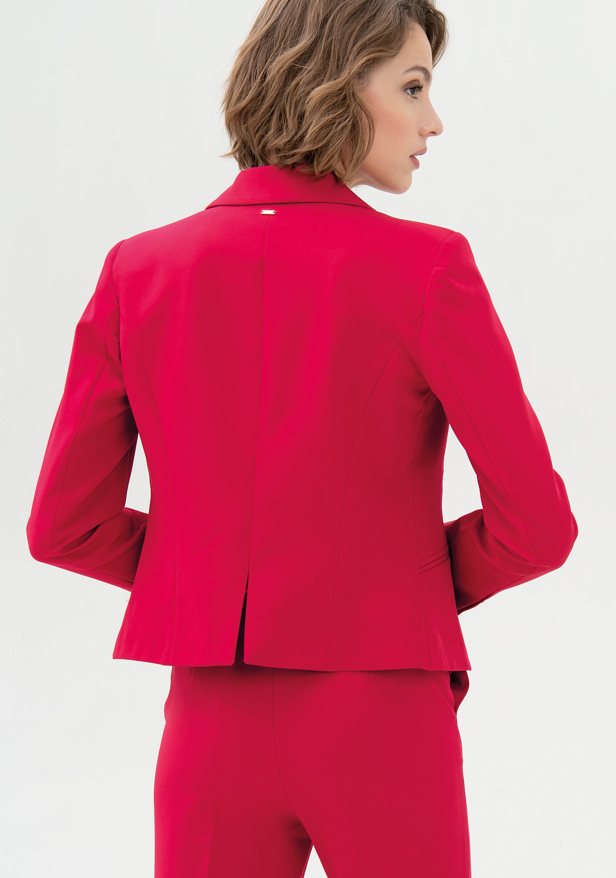 Blazer regular fit single breasted made in technical fabric Fracomina FR21WJ2012W42901-625_04