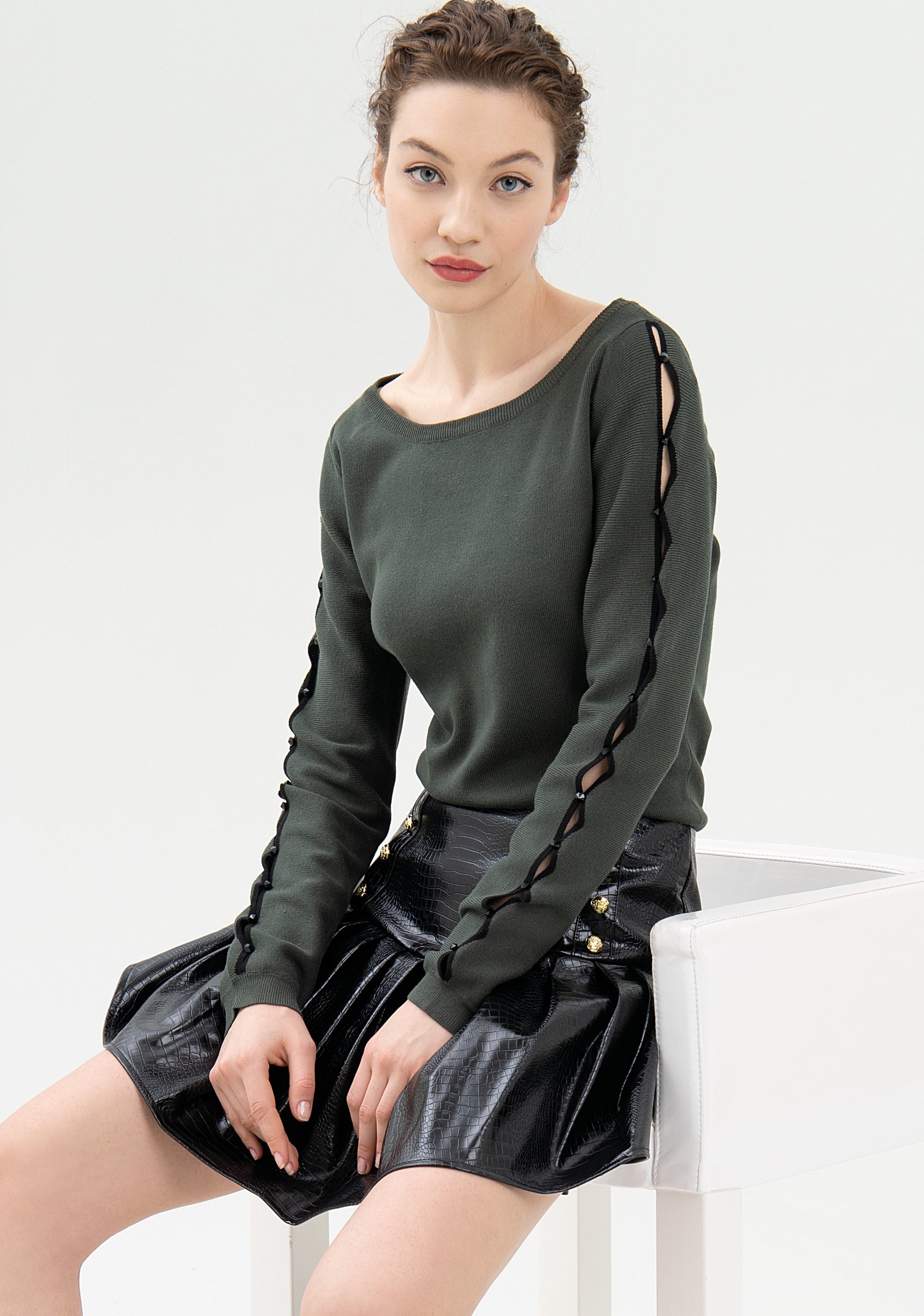 Knitwear regular fit with rib stitch Fracomina FR21WT7024K42101-C46_2