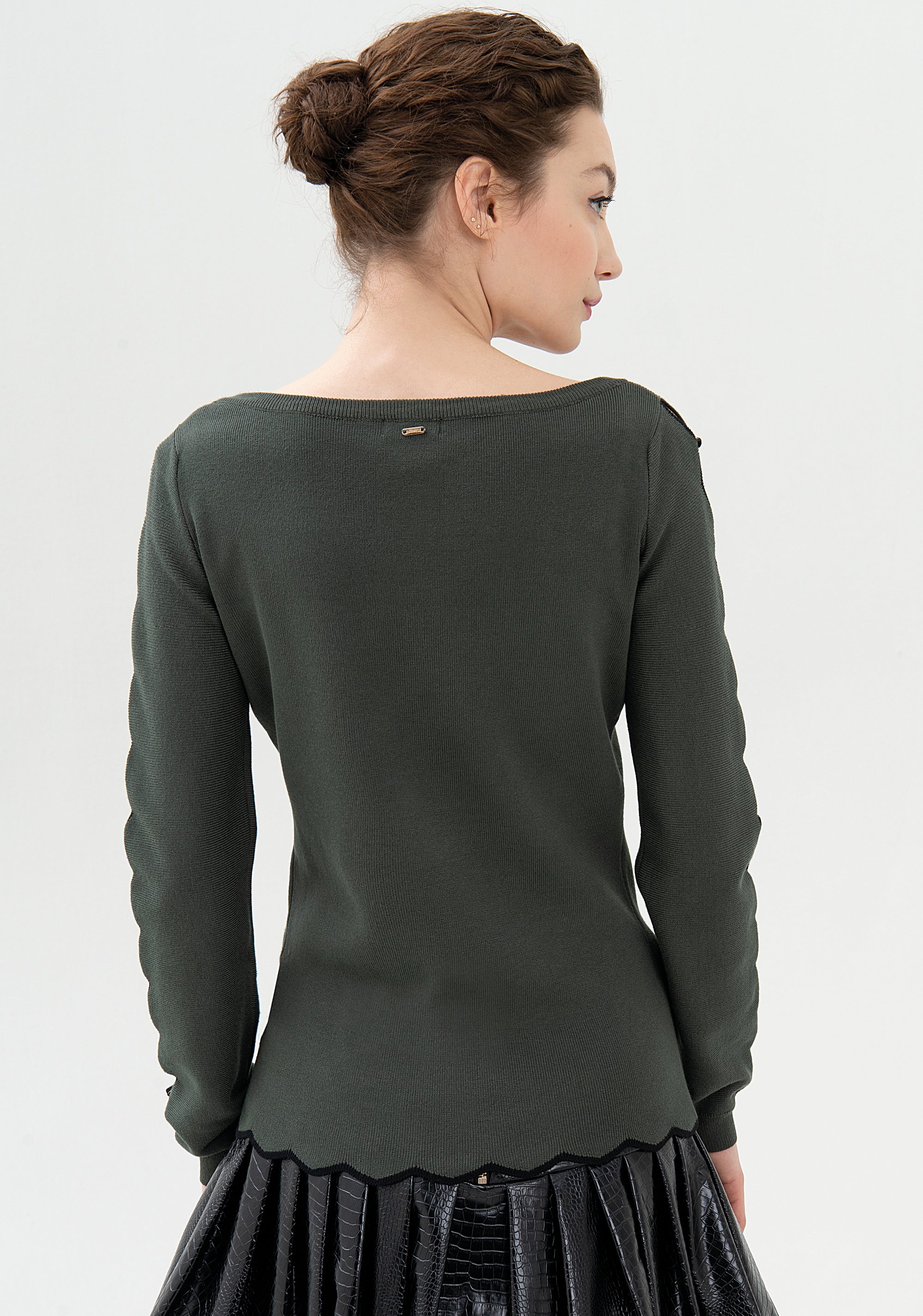 Knitwear regular fit with rib stitch Fracomina FR21WT7024K42101-C46_4