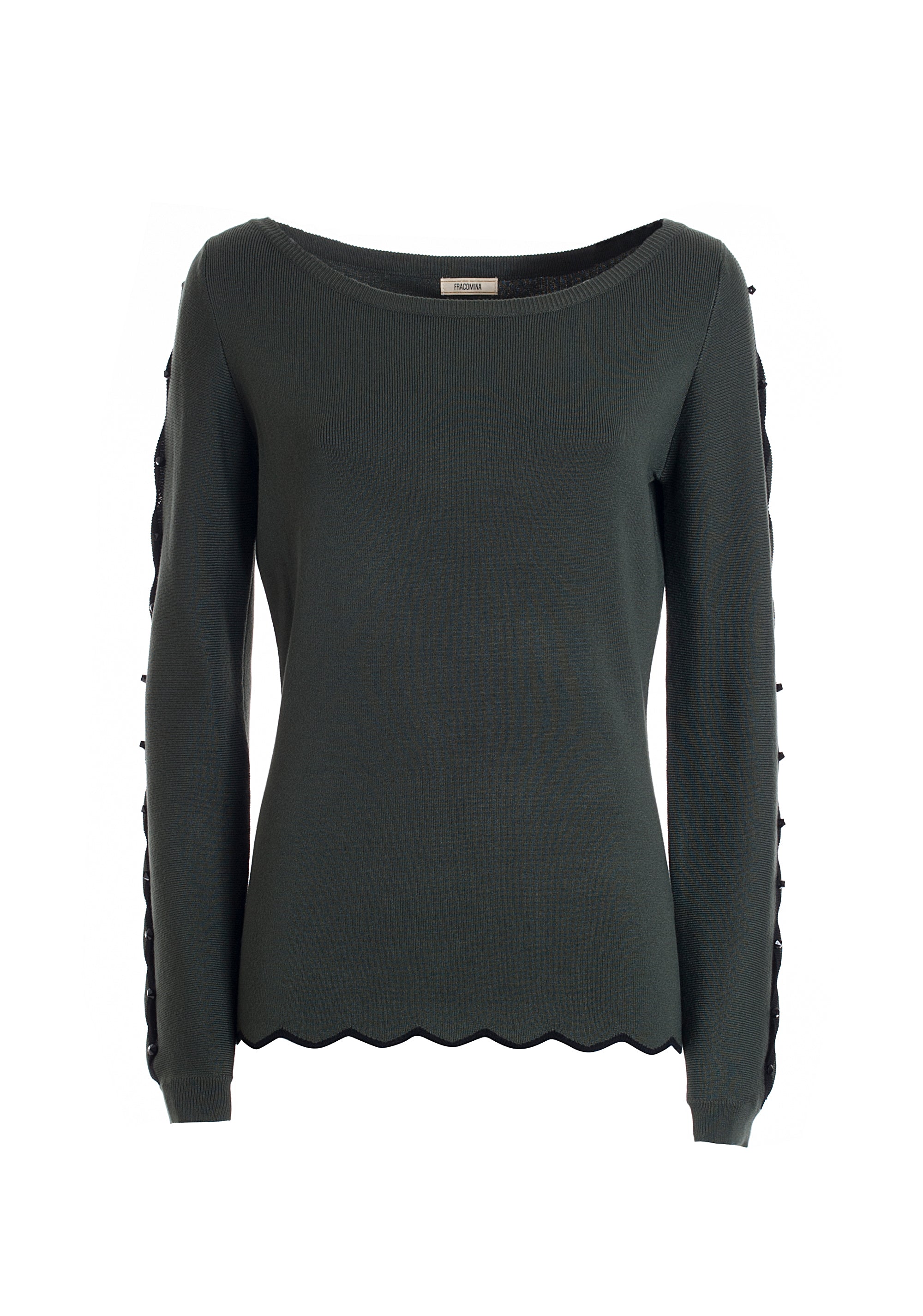 Knitwear regular fit with rib stitch Fracomina FR21WT7024K42101-C46_6