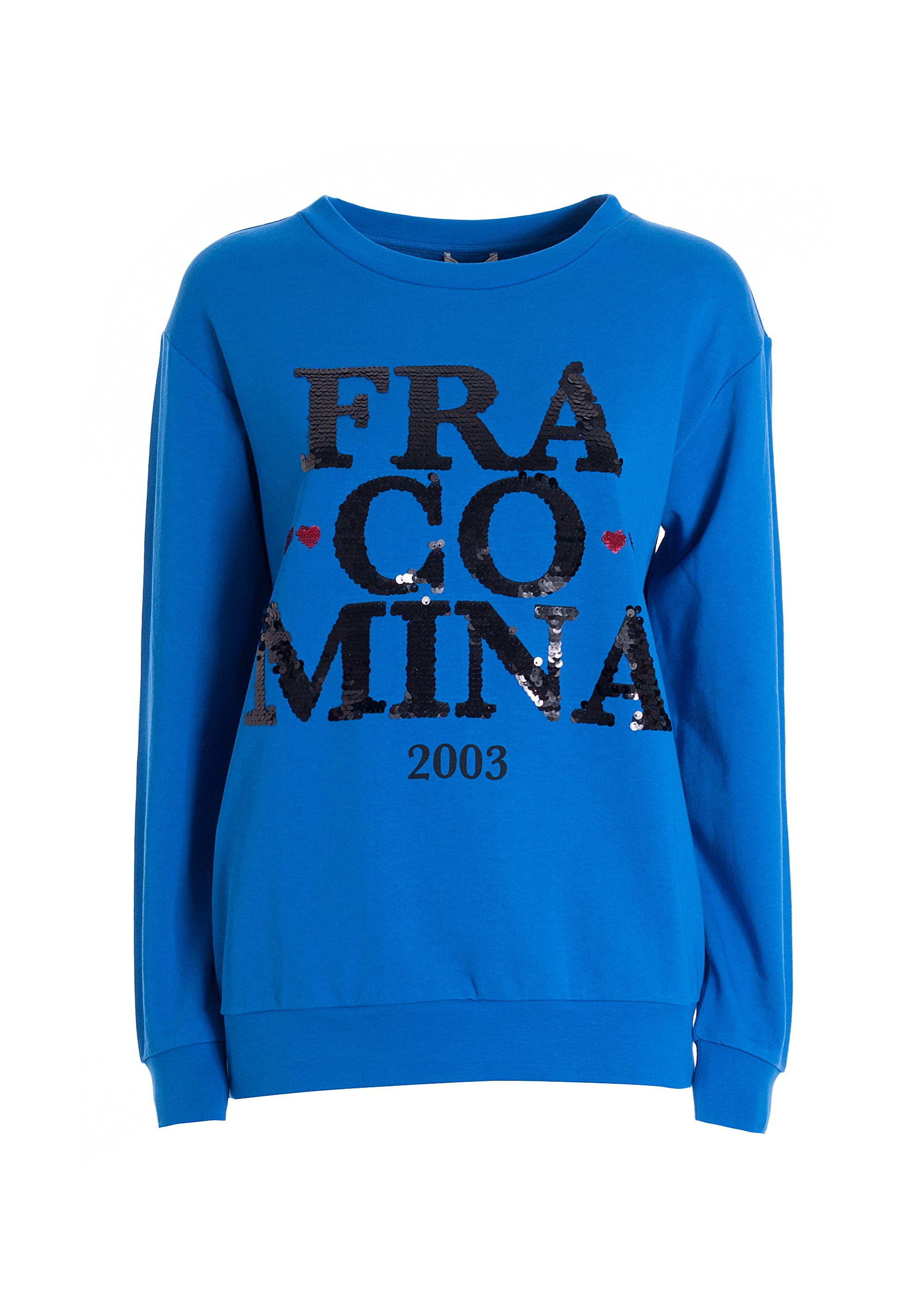 Sweater wide fit with logo made by sequins Fracomina FR21WT9007F400N5-078_06