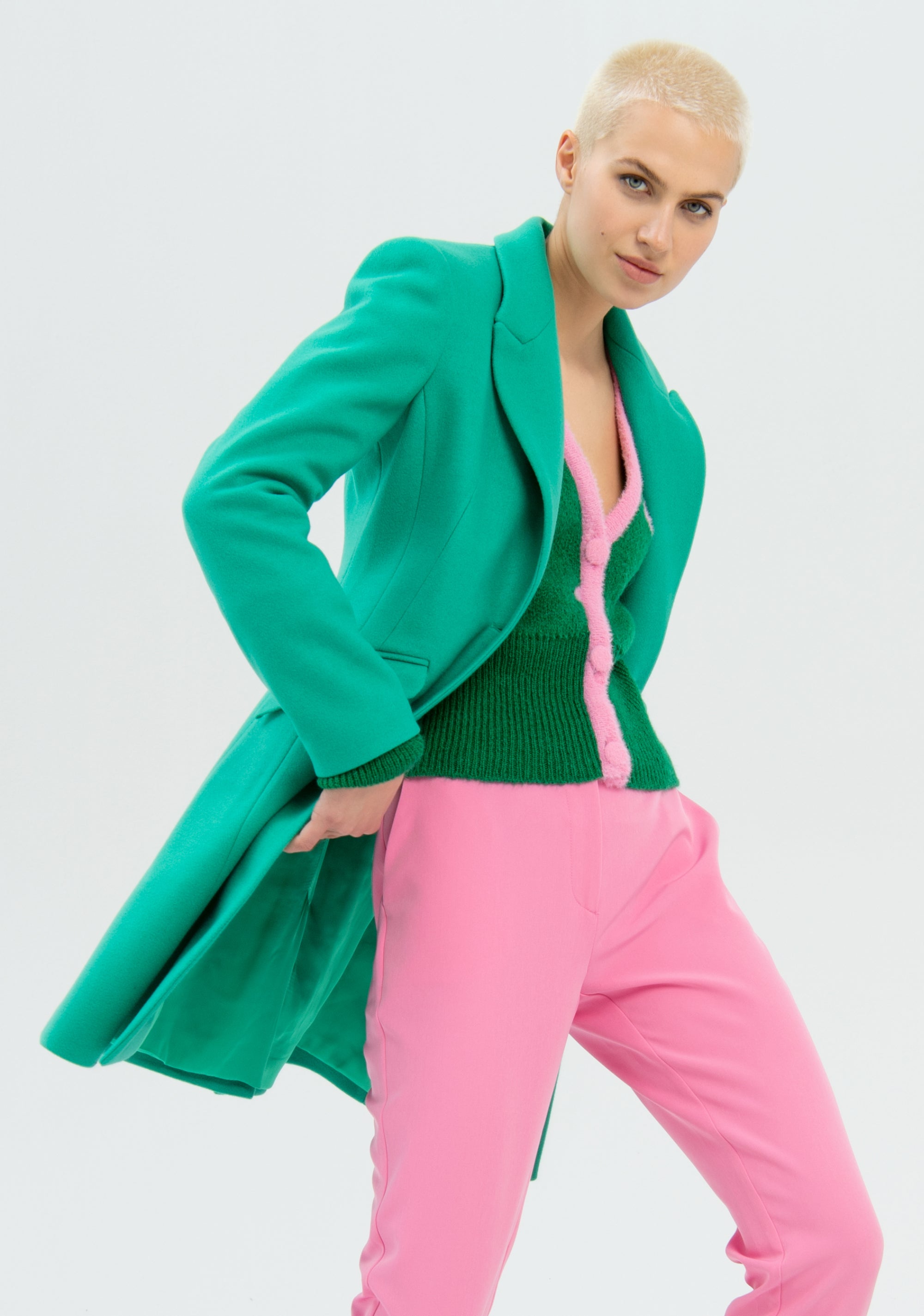 Coat slim fit middle length Fracomina FR22WC1012W56201-L22-2