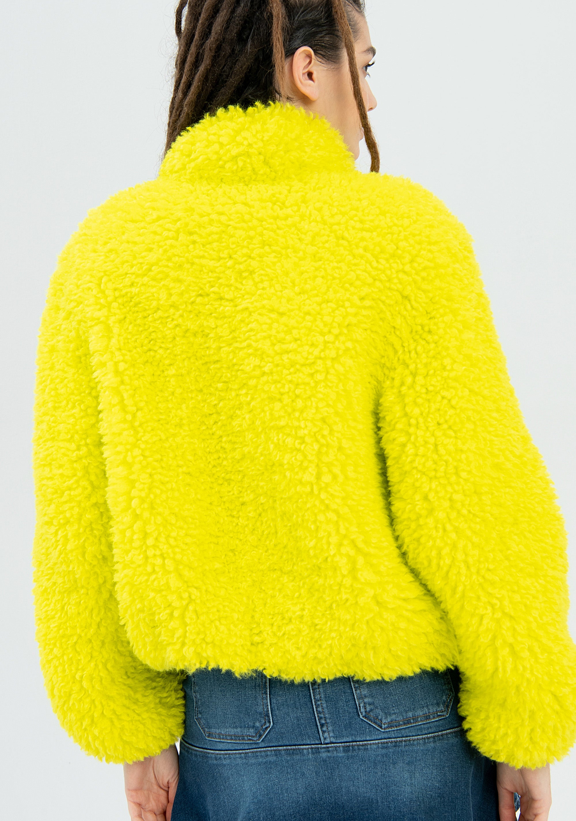 Jacket regular fit made in eco fur Fracomina FR22WC4002W54801-596-5