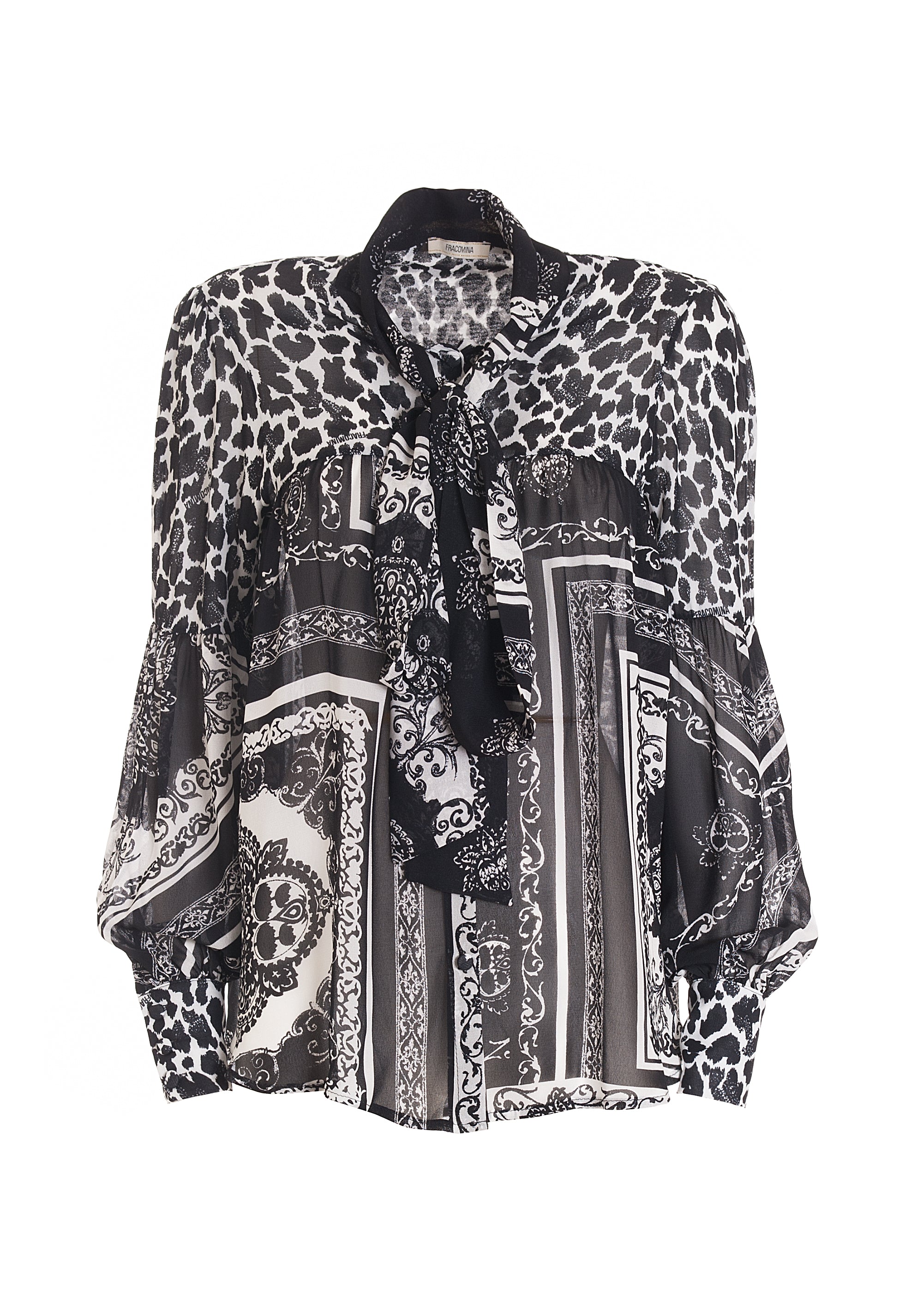 Shirt wide fit with multi color pattern Fracomina FR22WT6015W428R8-060_1