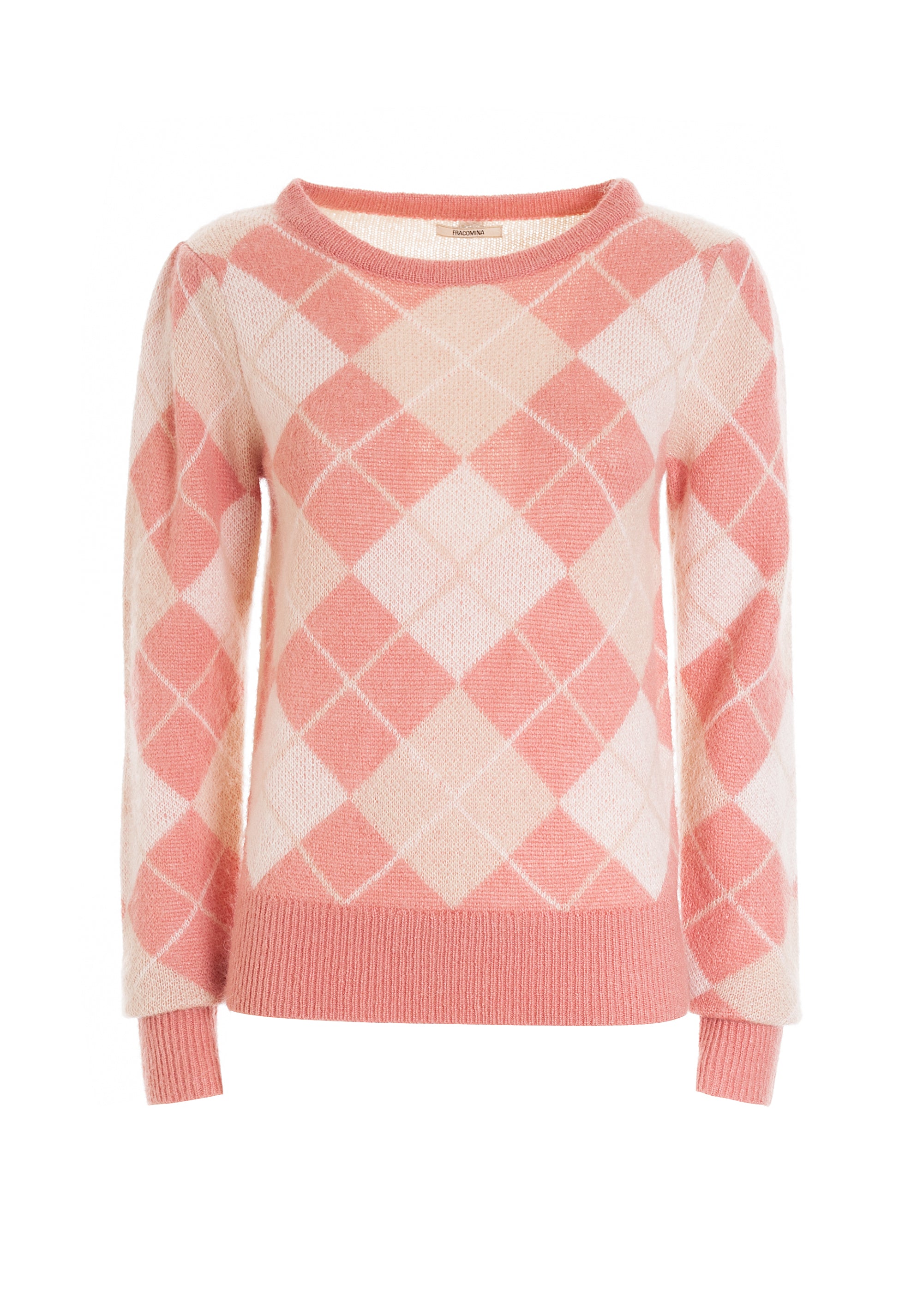 Knitwear regular fit with diamond shape pattern Fracomina FR22WT7019K460F8-M12_1