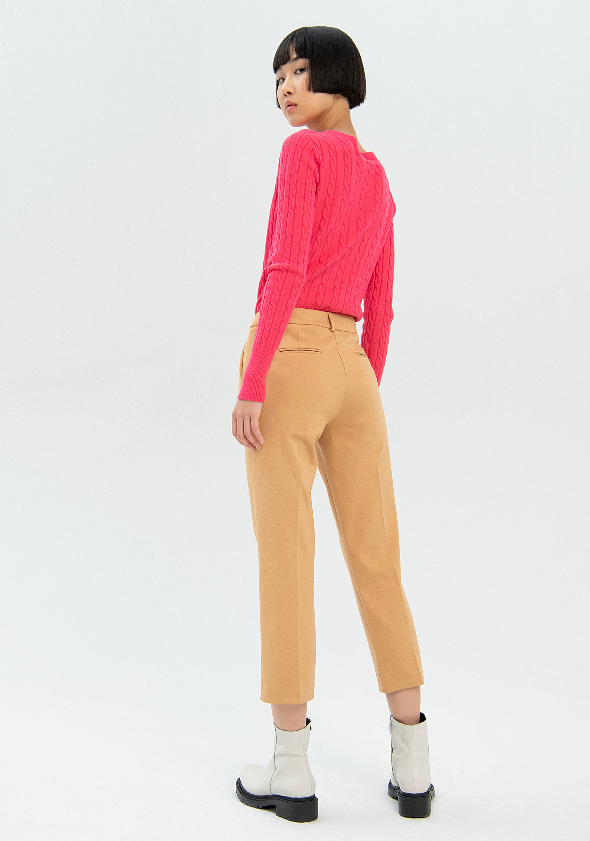 Chinos pant regular fit made in technical fabric Fracomina FR22WV4012W49701-093-5