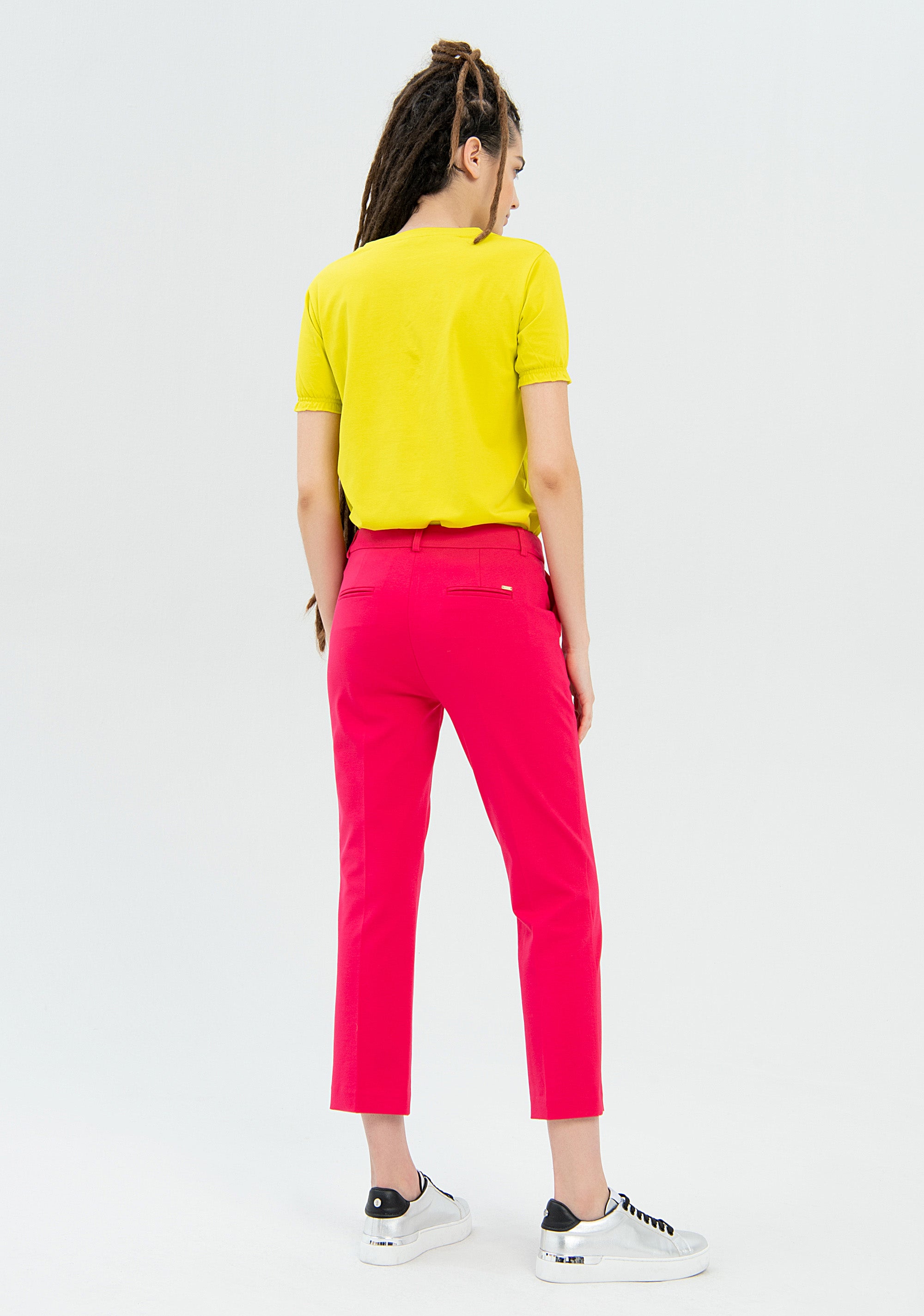 Chinos pant regular fit made in technical fabric Fracomina FR22WV4012W49701-101-4