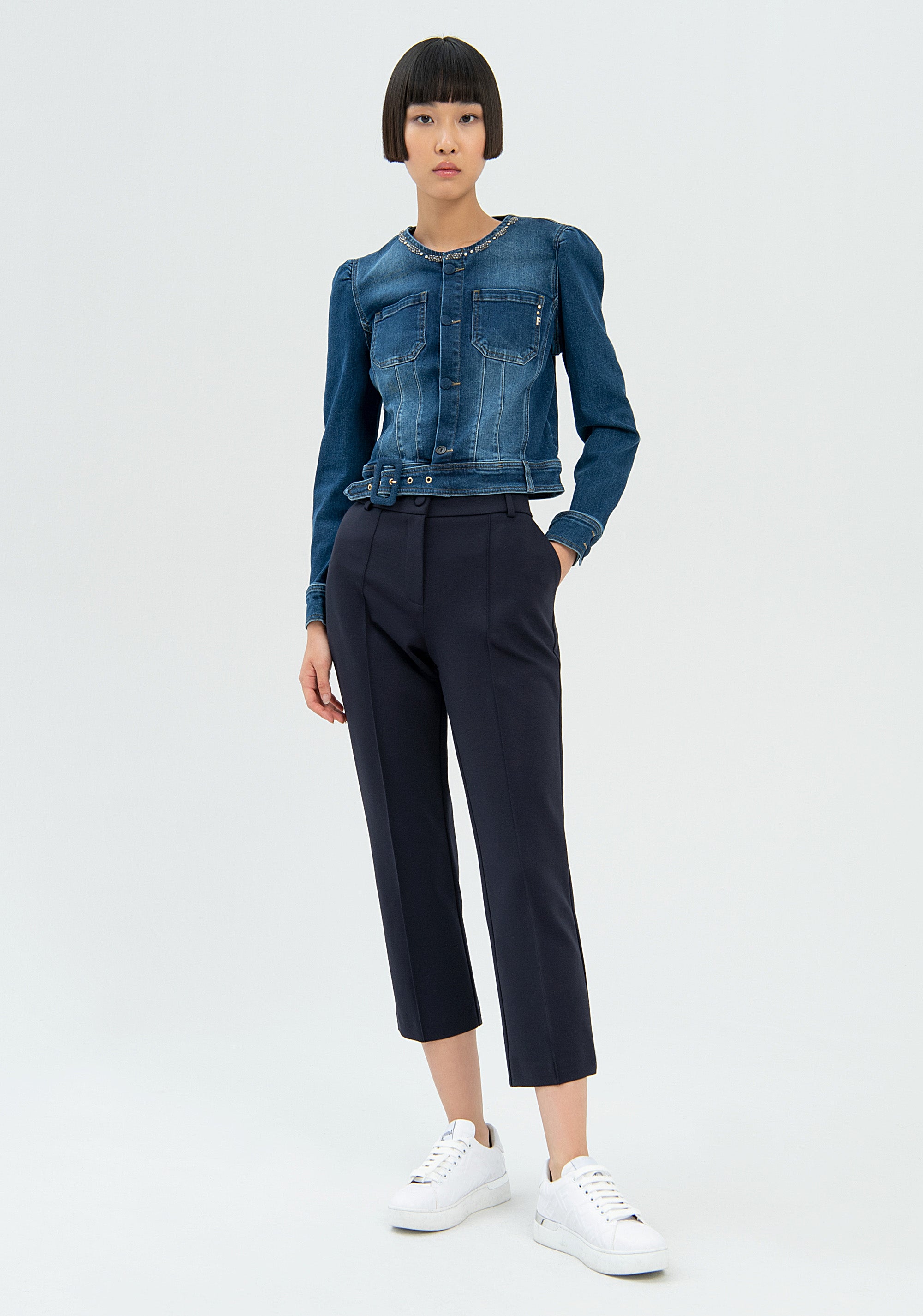 Chinos pant regular fit made in technical fabric Fracomina FR22WV4012W49701-117