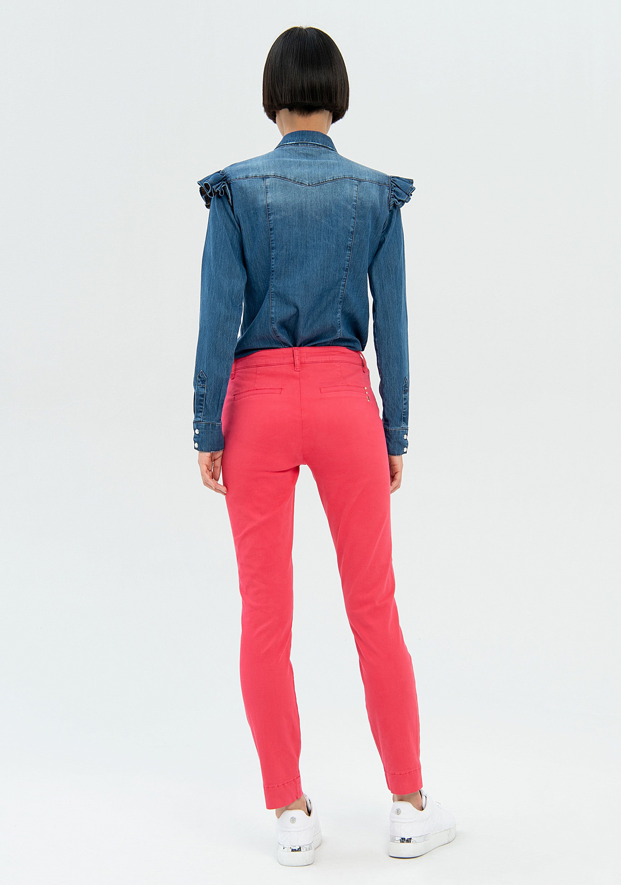 Chinos pant regular fit made in gabardine Fracomina FR22WV4015D45201-101-4
