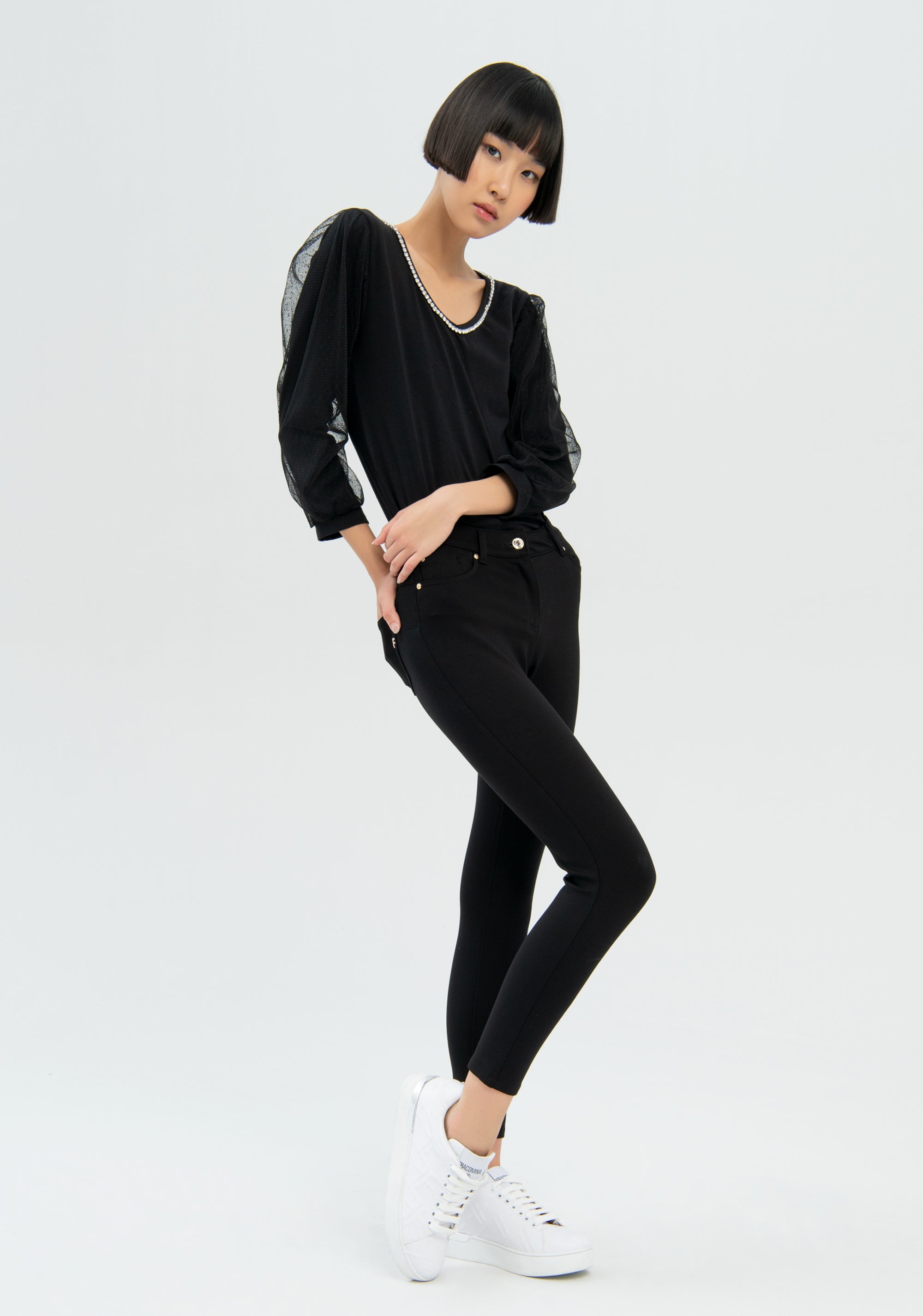 Jeans slim fit with perfect shape effect made in stretch fabric Fracomina FR22WV8023W49701-053