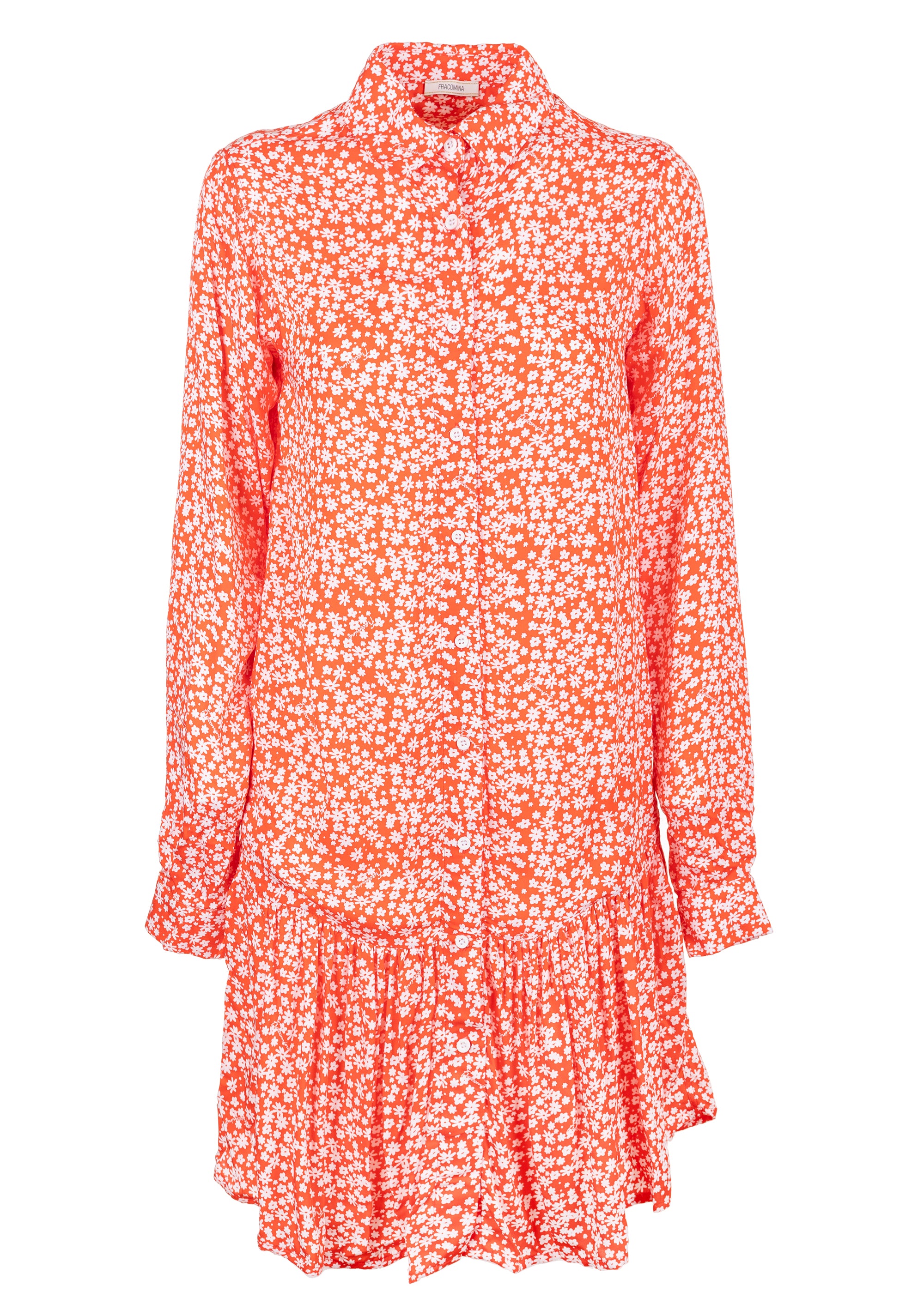 Dress A-shape made in viscose with flowery pattern Fracomina FR23SD1011W525R8-A50-1_dee5930a-fefa-4216-9d4a-d4b0857663a1