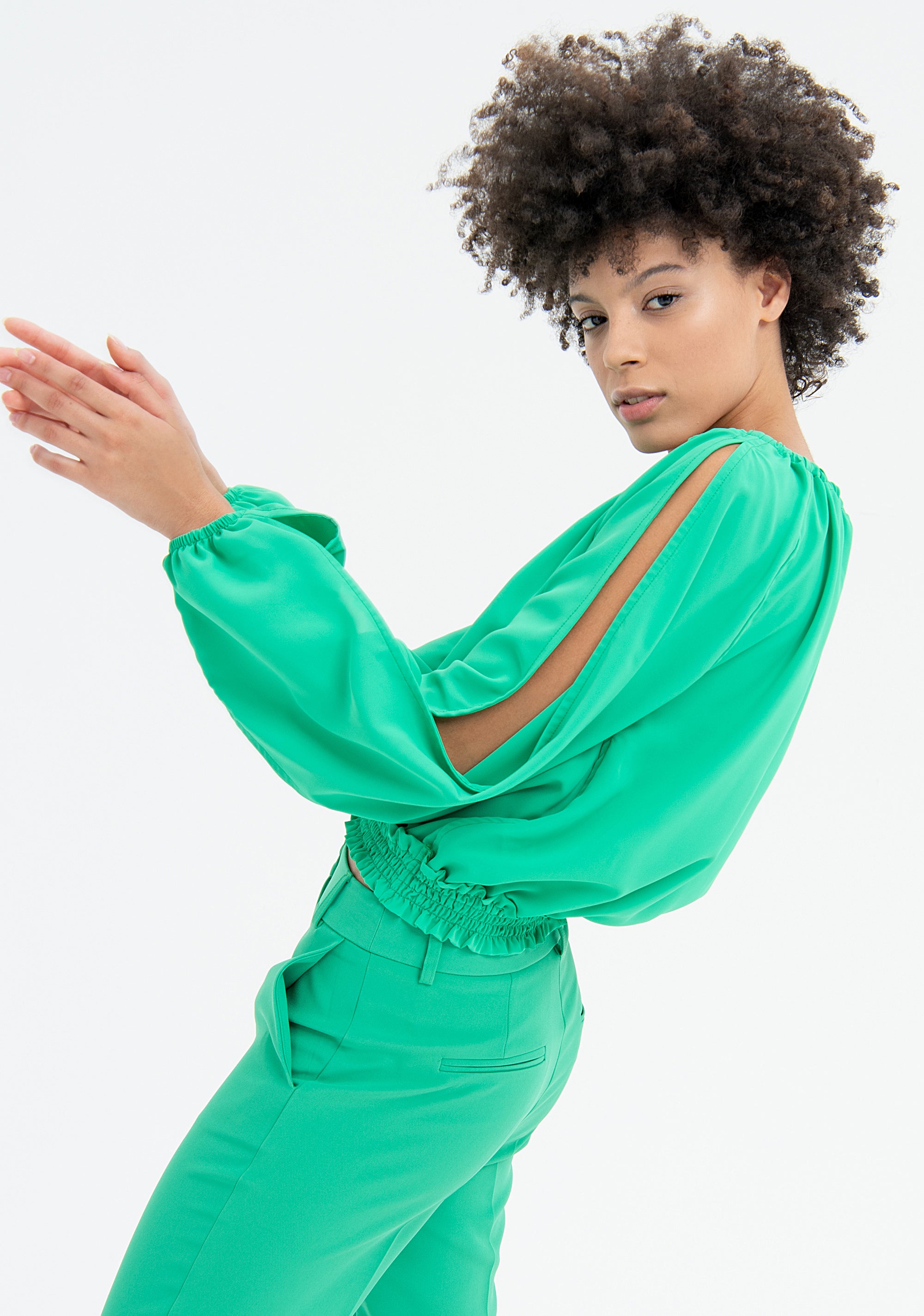 Blouse wide fit made in crèpe de chine Fracomina FR23ST1020W41201-152-3