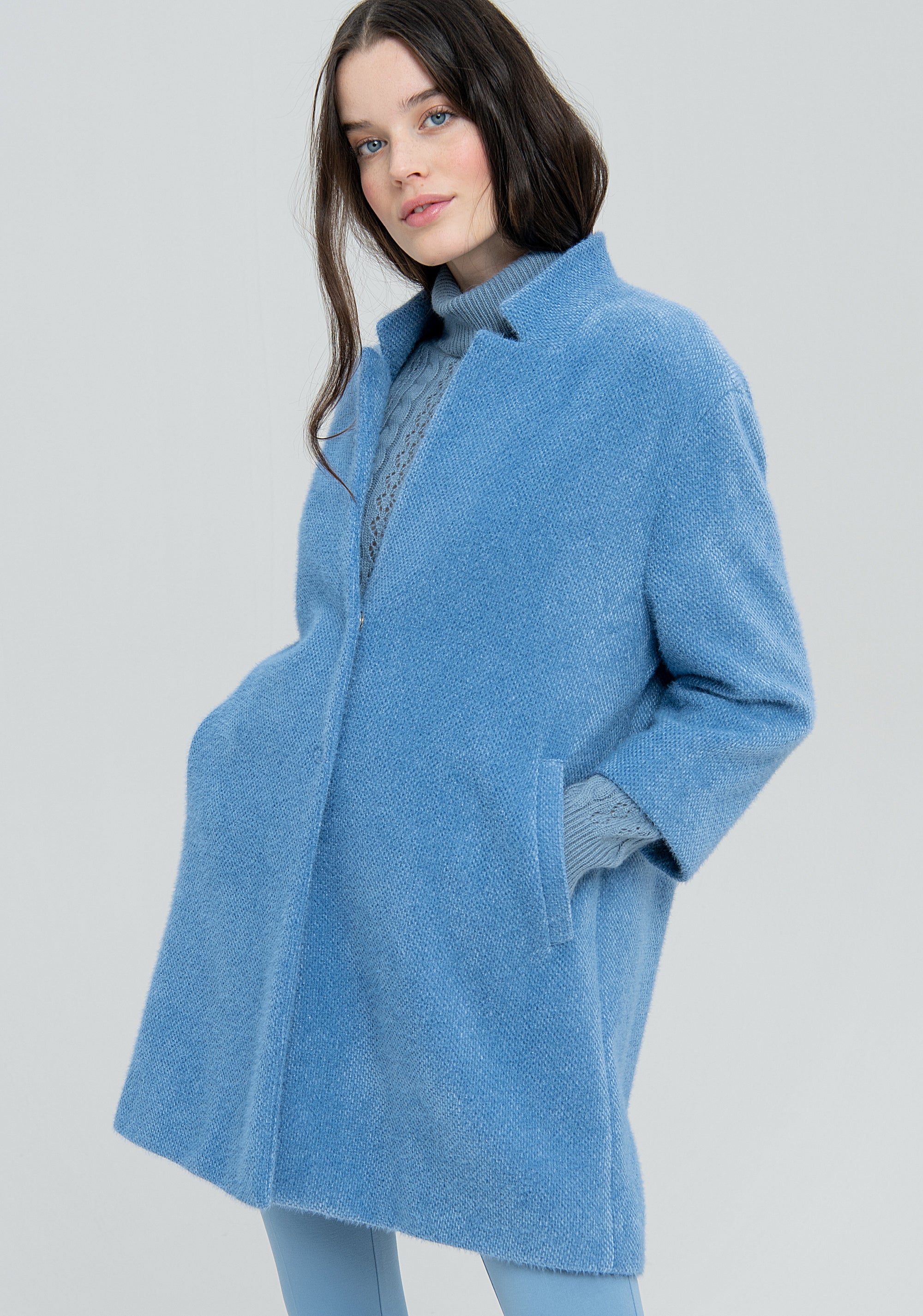 Coat over fit single breasted Fracomina FS22WC1013W49301-252-2