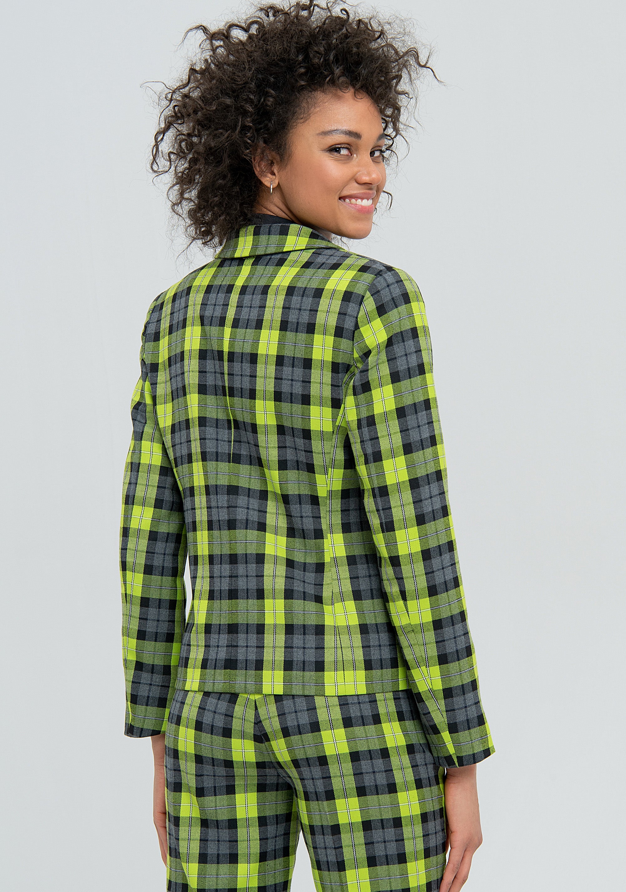 Blazer regular fit single breasted made in tartan Fracomina FS22WJ2010W59095-L67_4