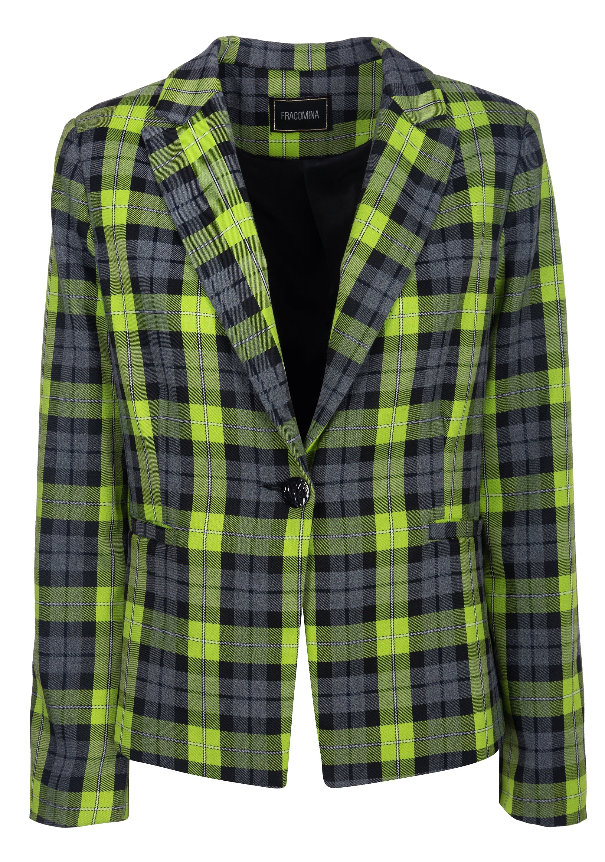 Blazer regular fit single breasted made in tartan Fracomina FS22WJ2010W59095