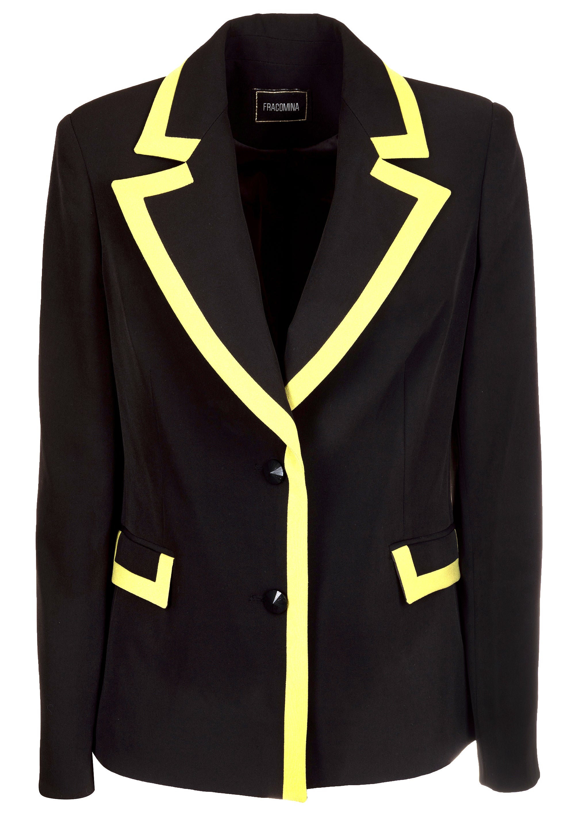 Blazer slim fit single breasted with contrast color details Fracomina FS22WJ2011W42901-L65_1