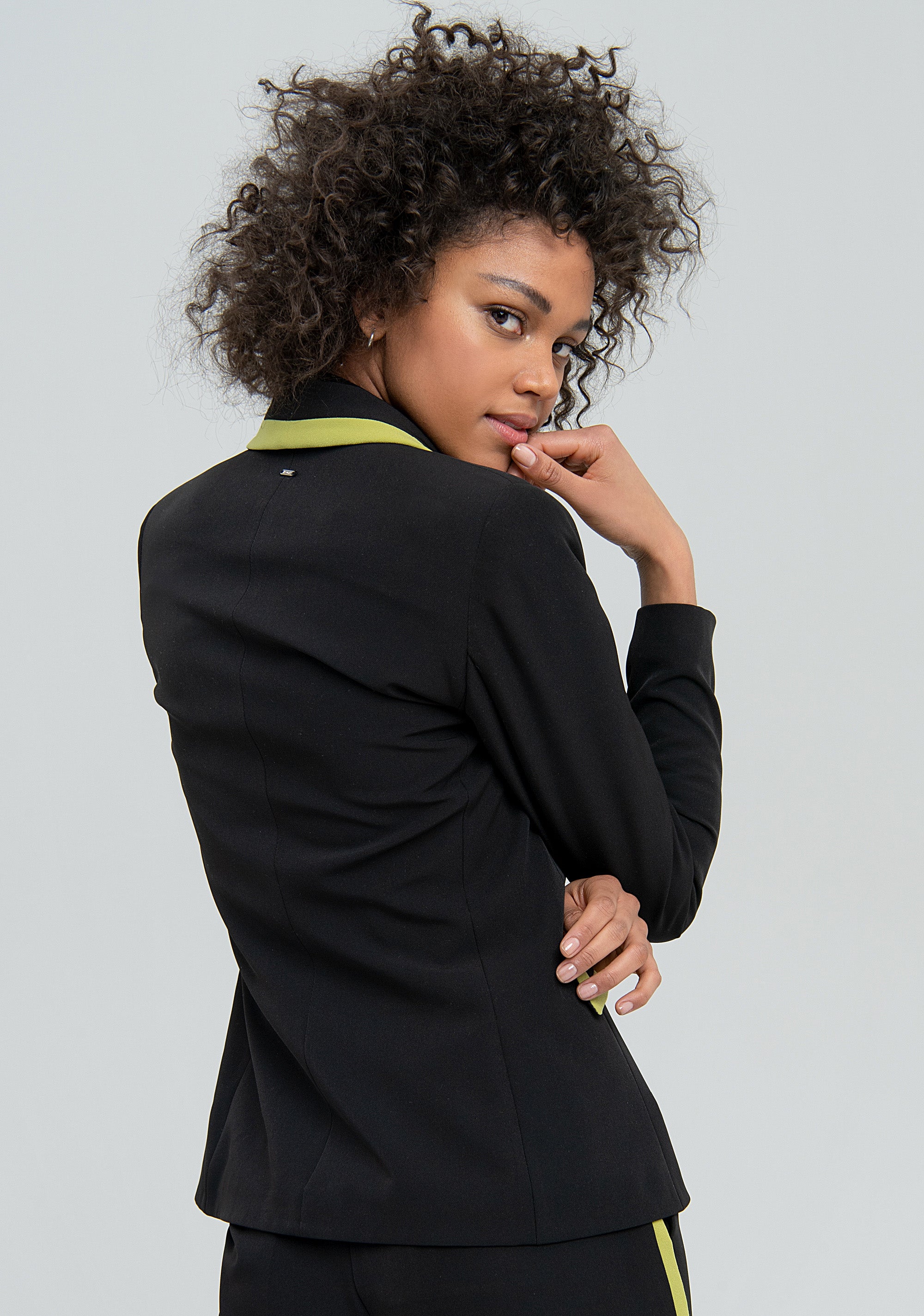 Blazer slim fit single breasted with contrast color details Fracomina FS22WJ2011W42901-L65_3