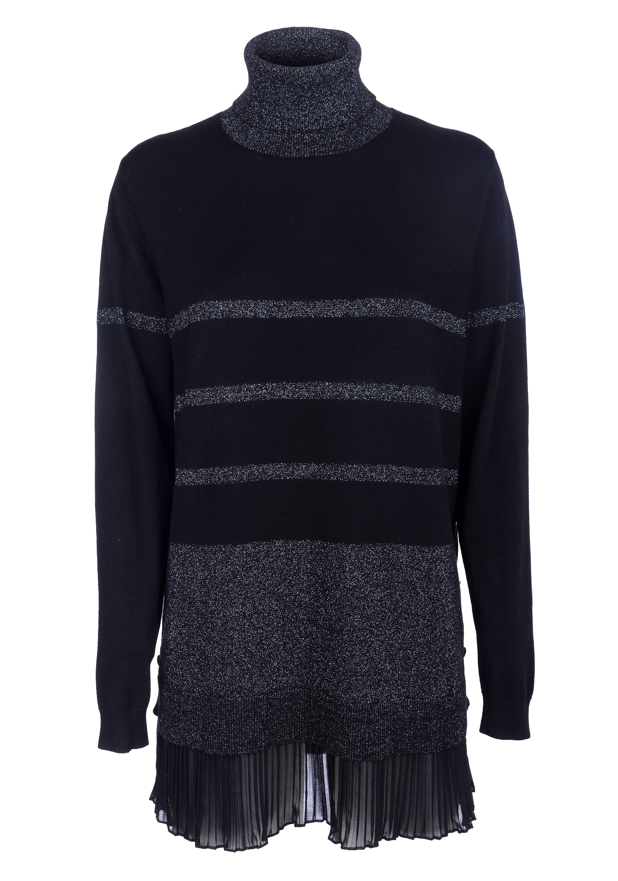 Long knitwear regular fit with lurex and stripes Fracomina FS22WT7017K414Q7