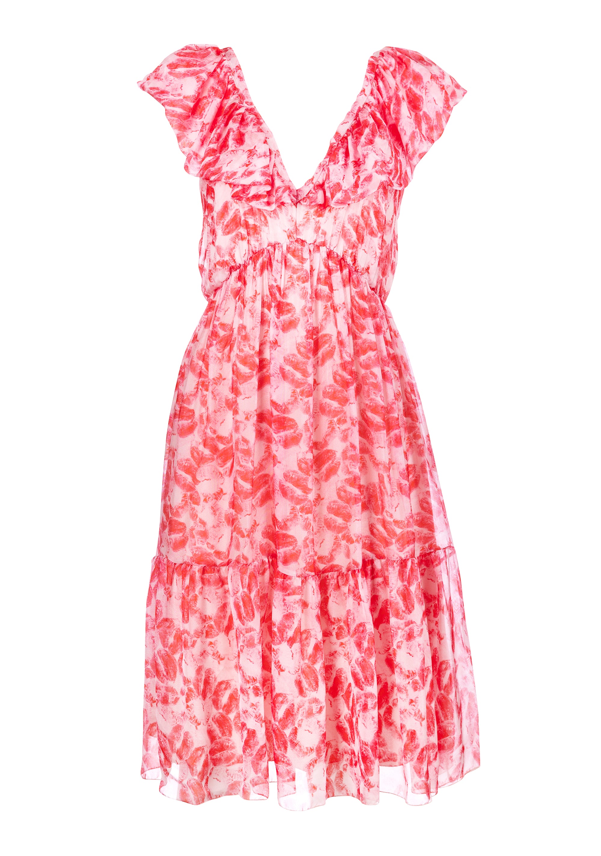 Sleeveless dress made in silk with abstract pattern Fracomina FS23SD1034W414N4-Q77-1_f8b8162c-b940-42d3-a4d2-cd72e88a72d2