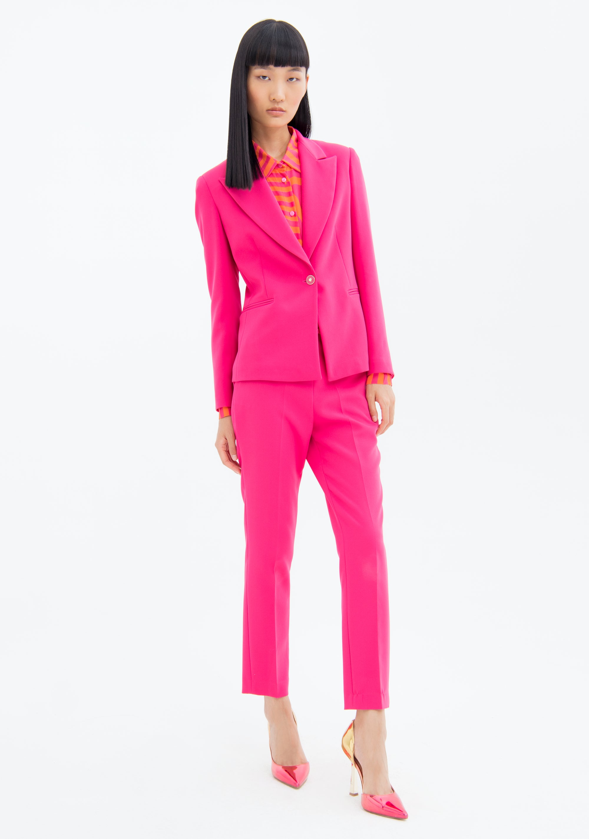 Blazer regular fit single breasted made in technical fabric Fracomina FS23SJ2015W42901-148-1