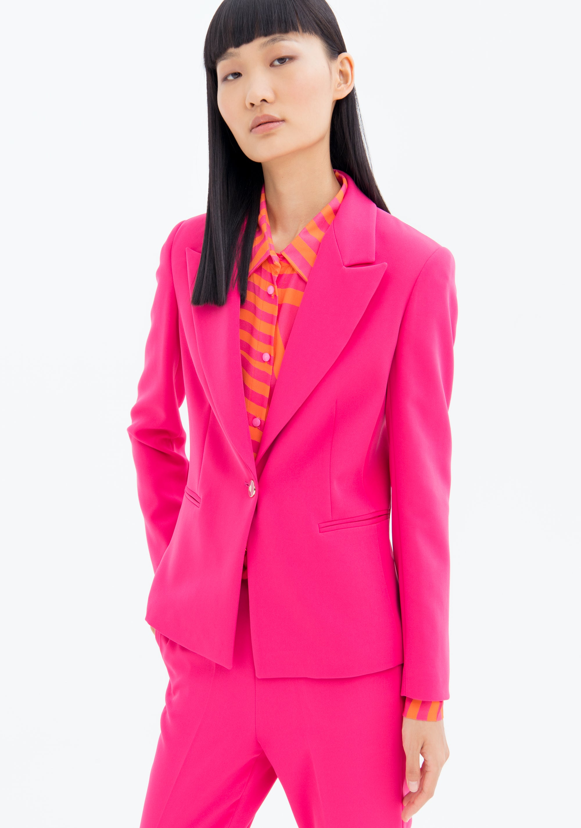 Blazer regular fit single breasted made in technical fabric Fracomina FS23SJ2015W42901-148-2