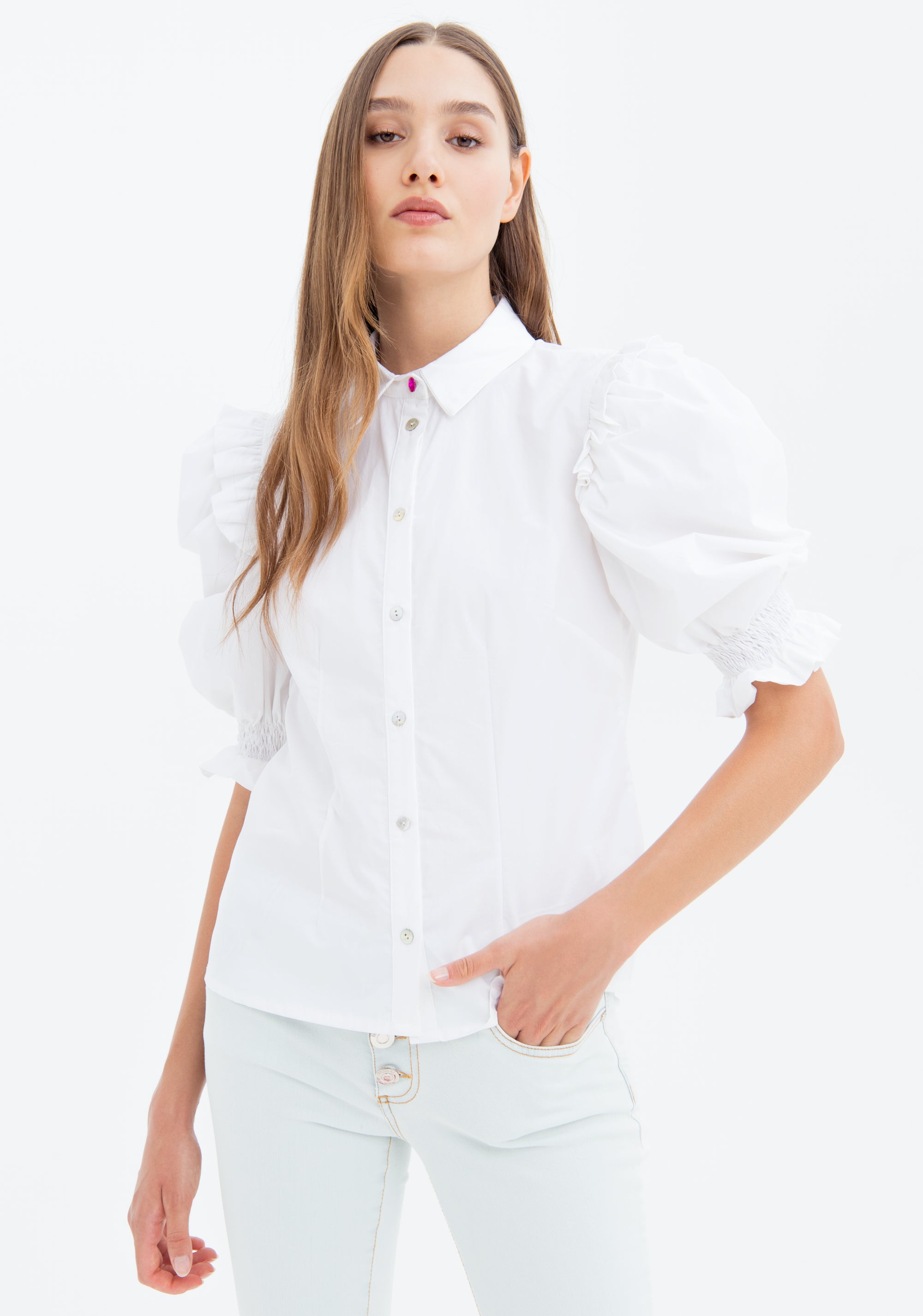 Shirt regular fit made in popeline Fracomina FS23ST6006W40001-278-1