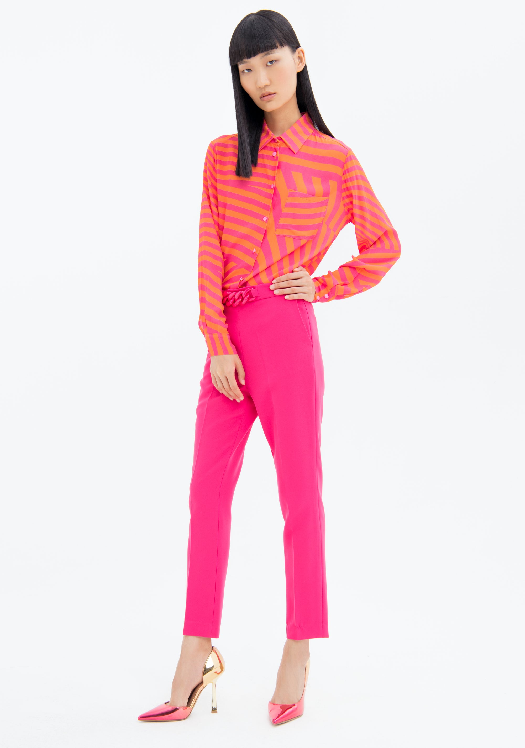 Pant skinny fit made in technical fabric Fracomina FS23SV1005W42901-148-1